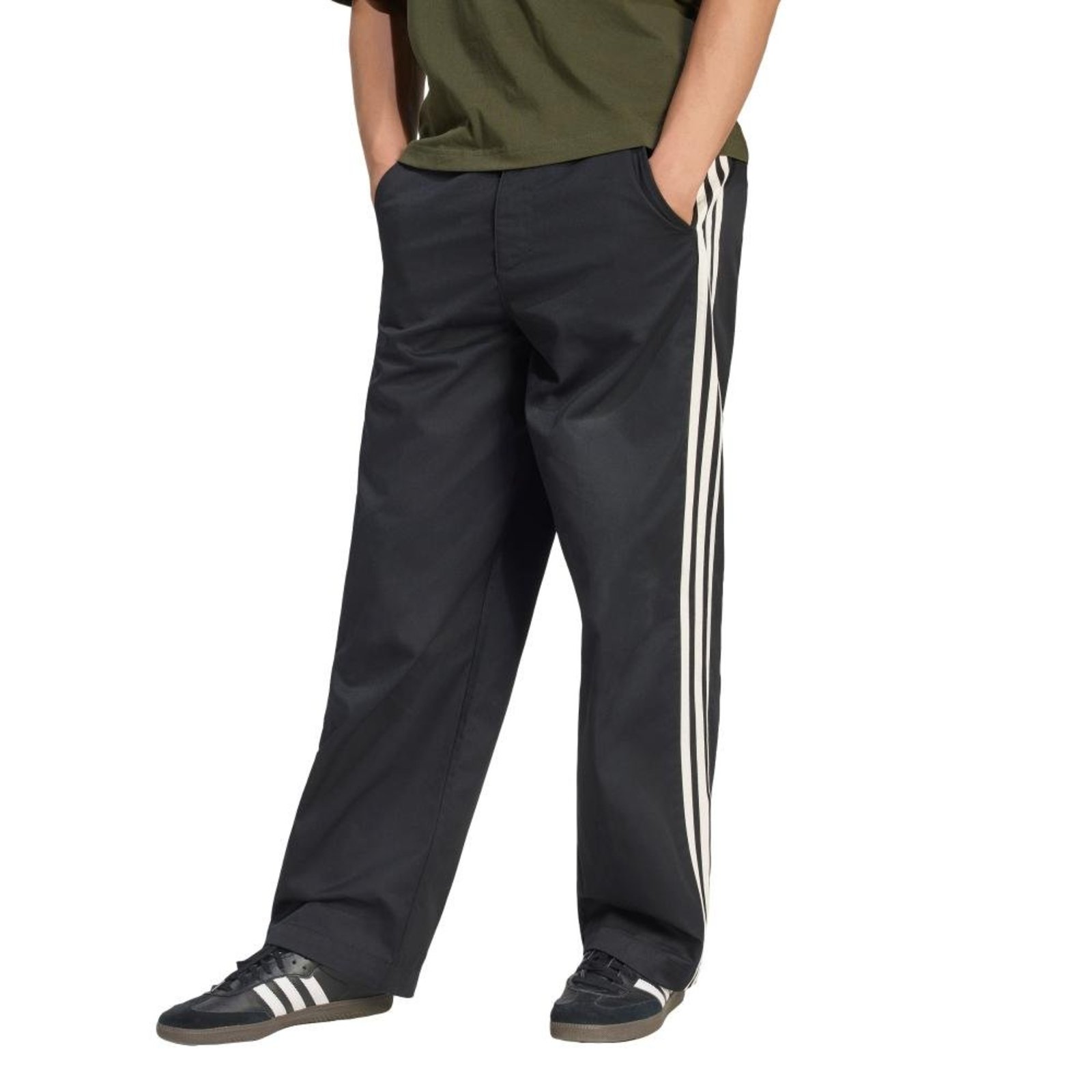 CALÇA PLISSADA TRÊS LISTRAS adidas Originals Preto