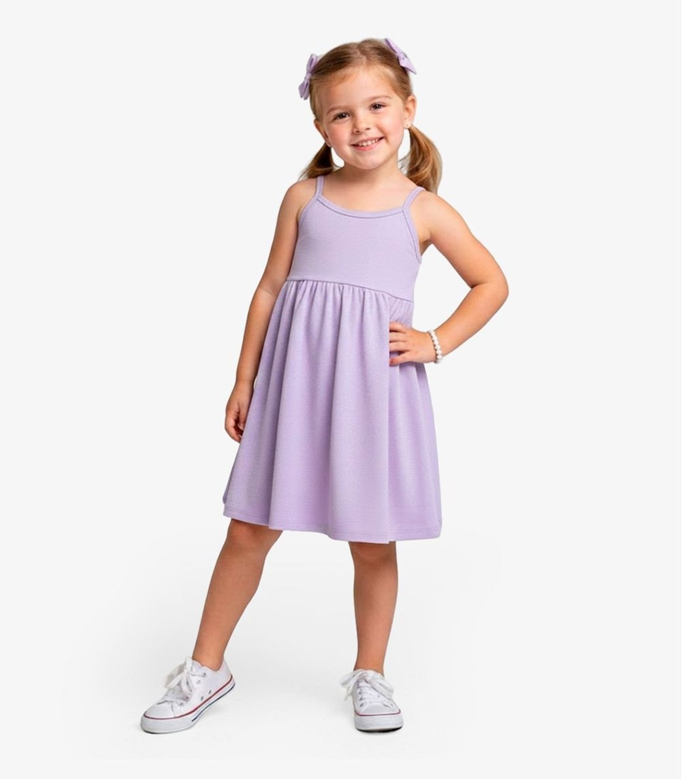 Infantil - Vestido Menina de Alças Select Roxo