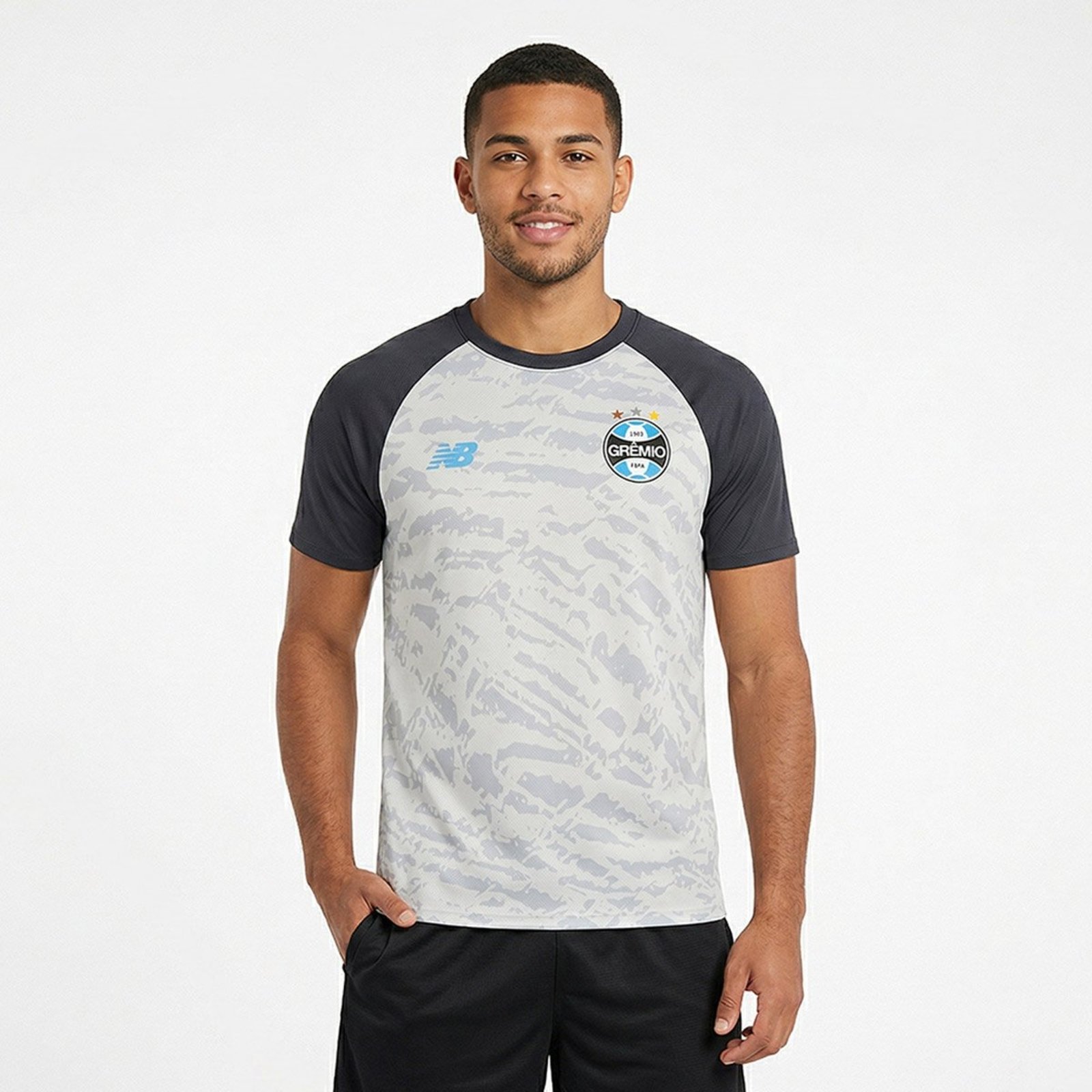Camisa New Balance Grêmio Treino 2026 Cinza