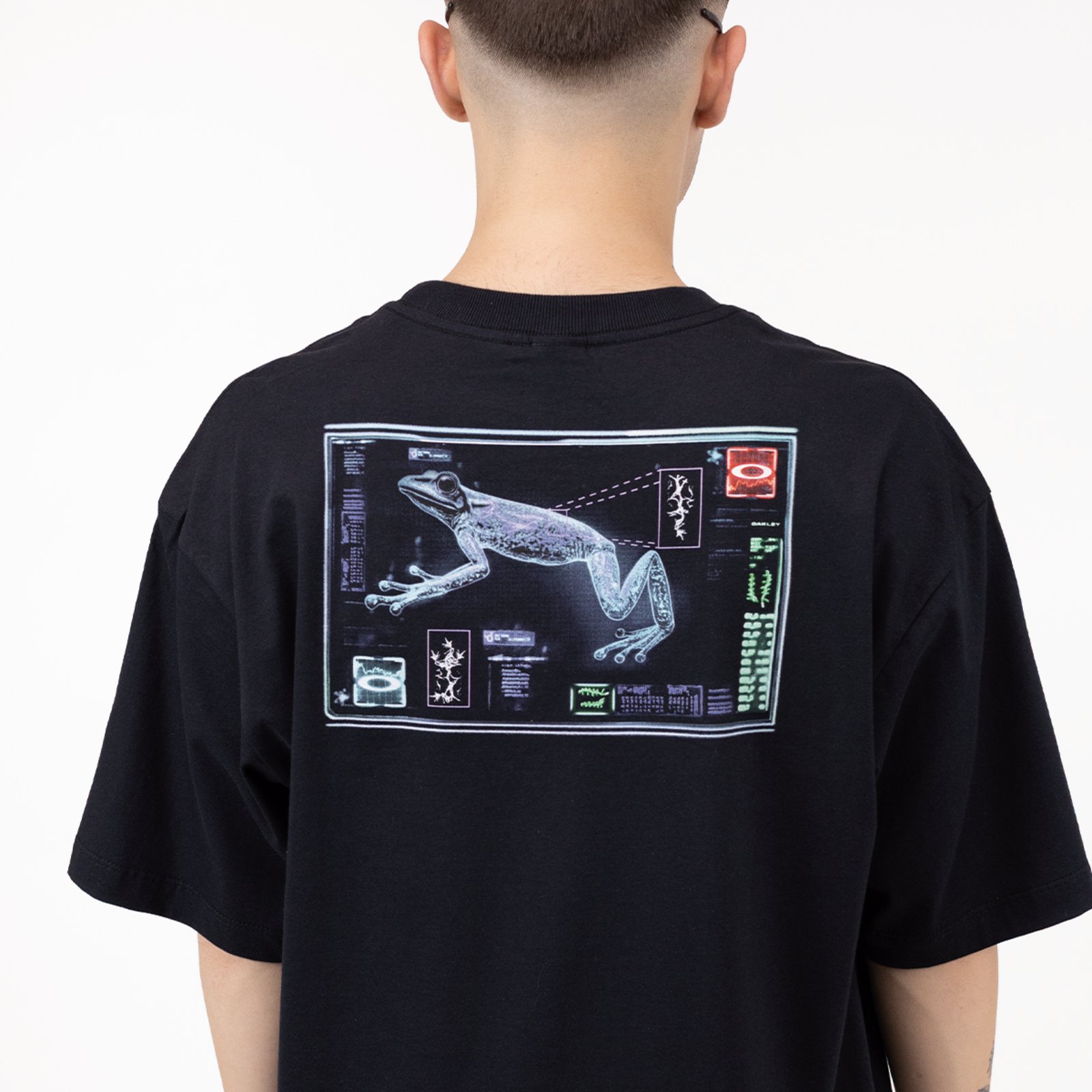 Camiseta Oakley Hologram Frog SS Tee Masculina Oversized