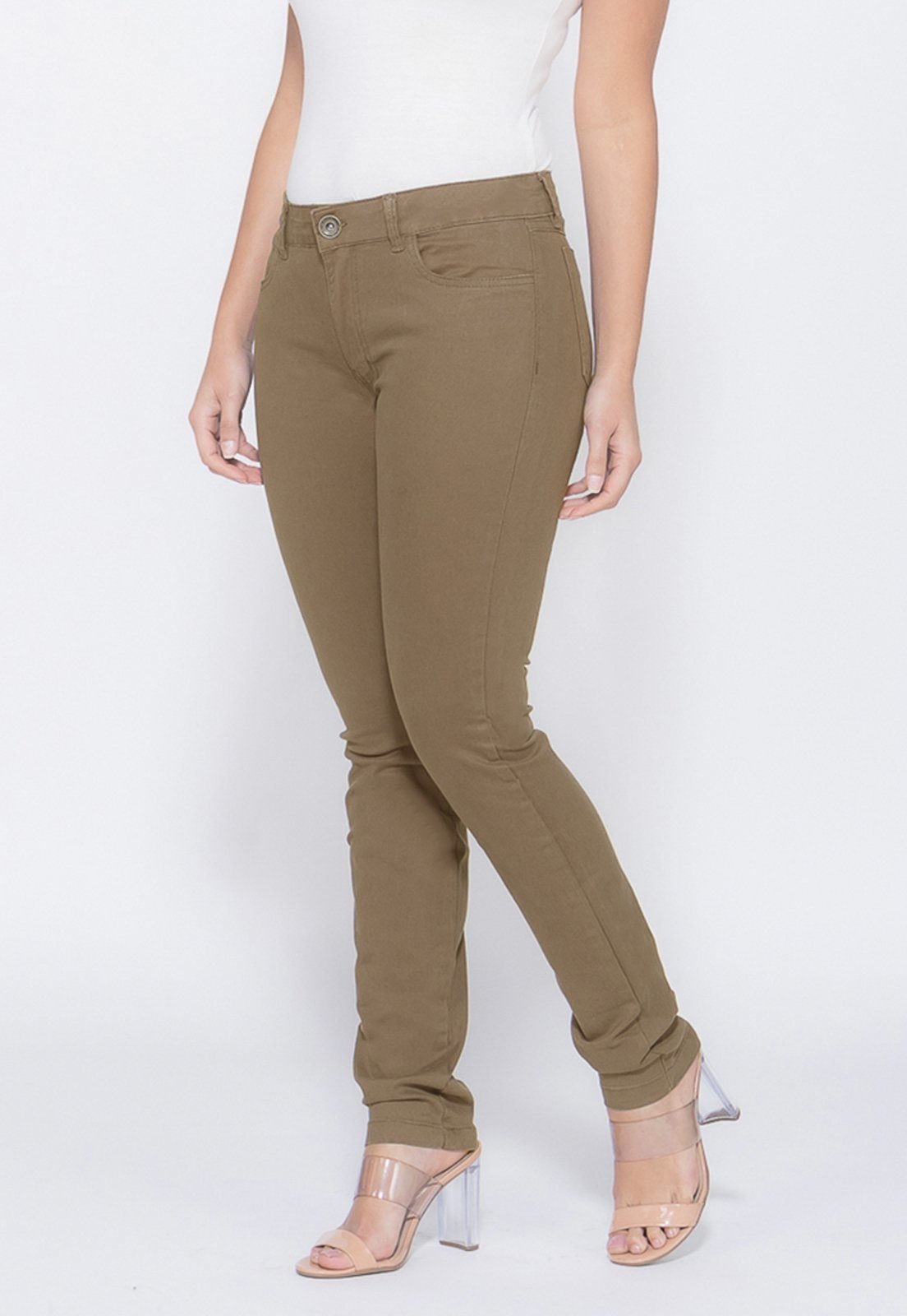 Calça Sarja Macaw Skinny Conforto Rizi 7831 Caqui