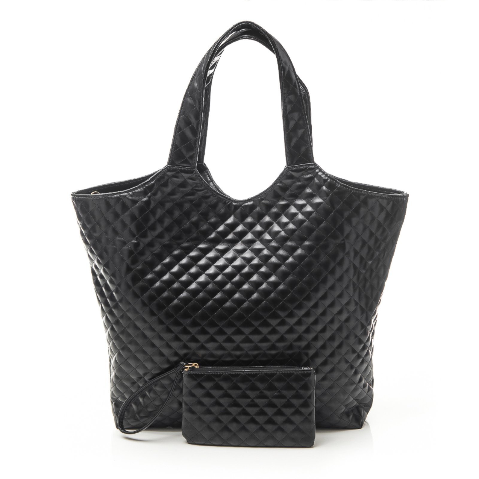 Bolsa Feminina Maxi Bag Matelassê com Carteira Preto