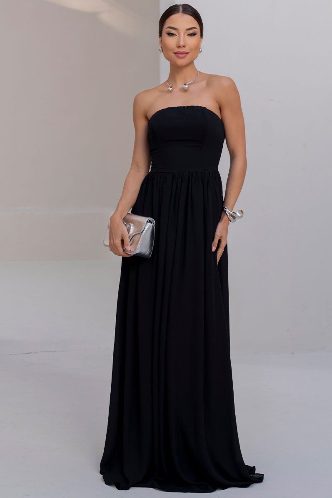 Vestido Longo Bethy Tomara Que Caia Festa Ocasiões Preto