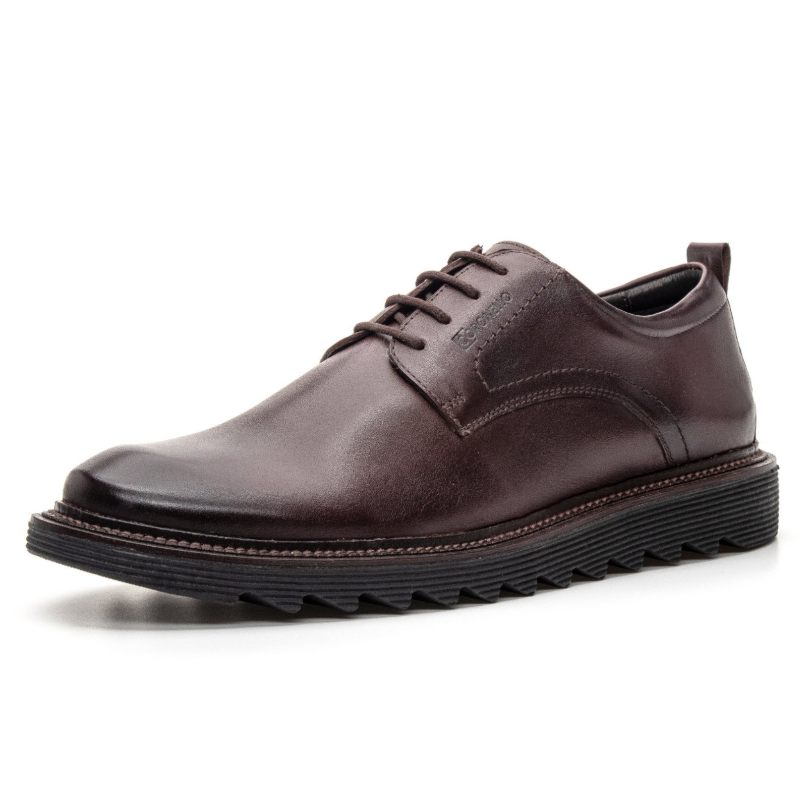 Sapato Masculino Derby Ferri em Couro Marrom