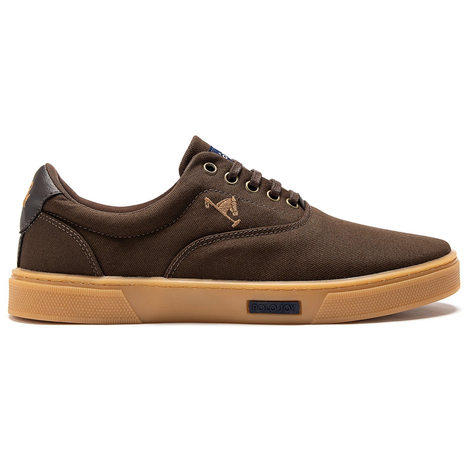 Sapatênis Masculino Tenis Polo Joy Casual Todos Tamanhos Café Latex
