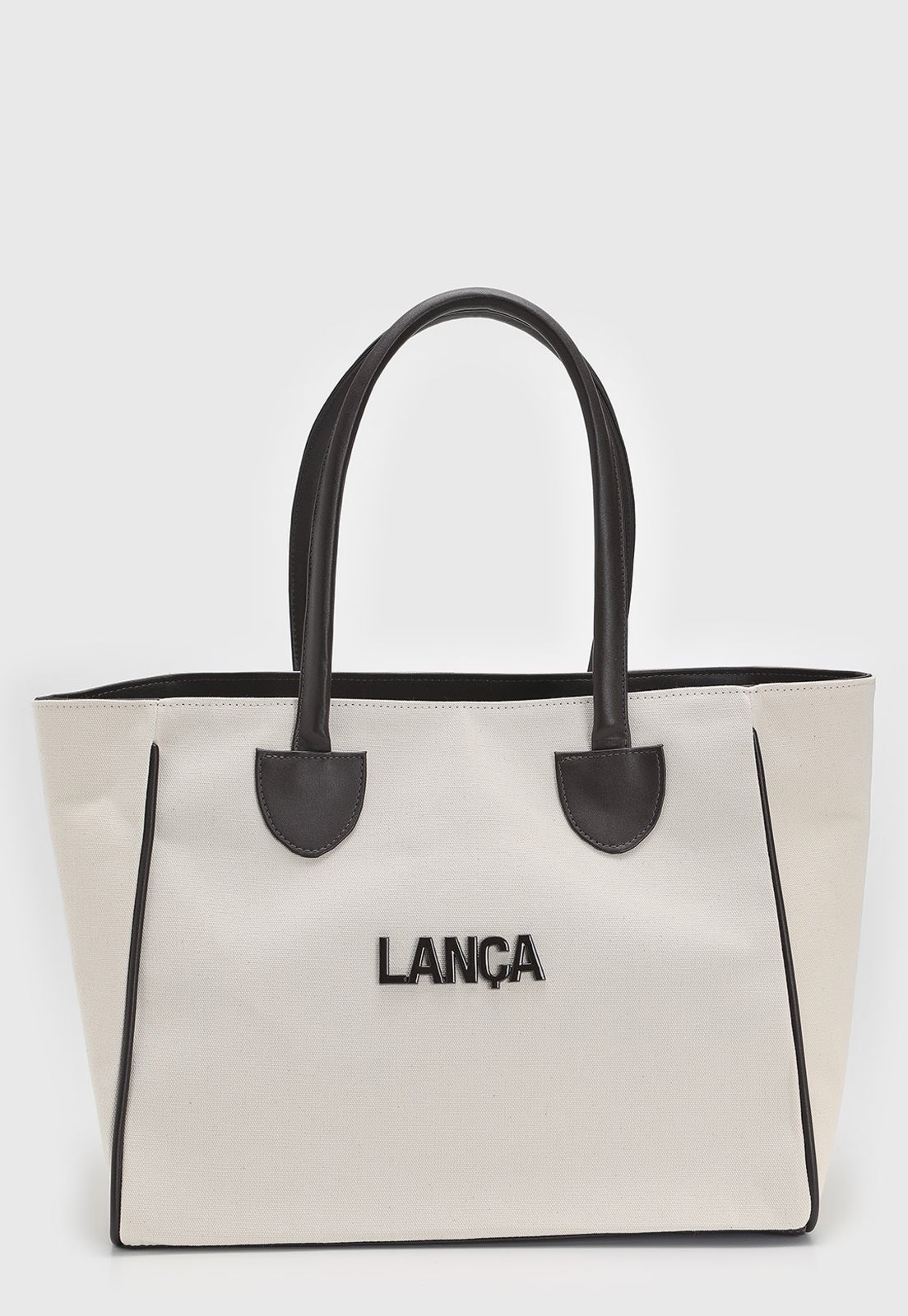 Bolsa Feminina Lança Perfume Estruturada Logo Bordado Off-White