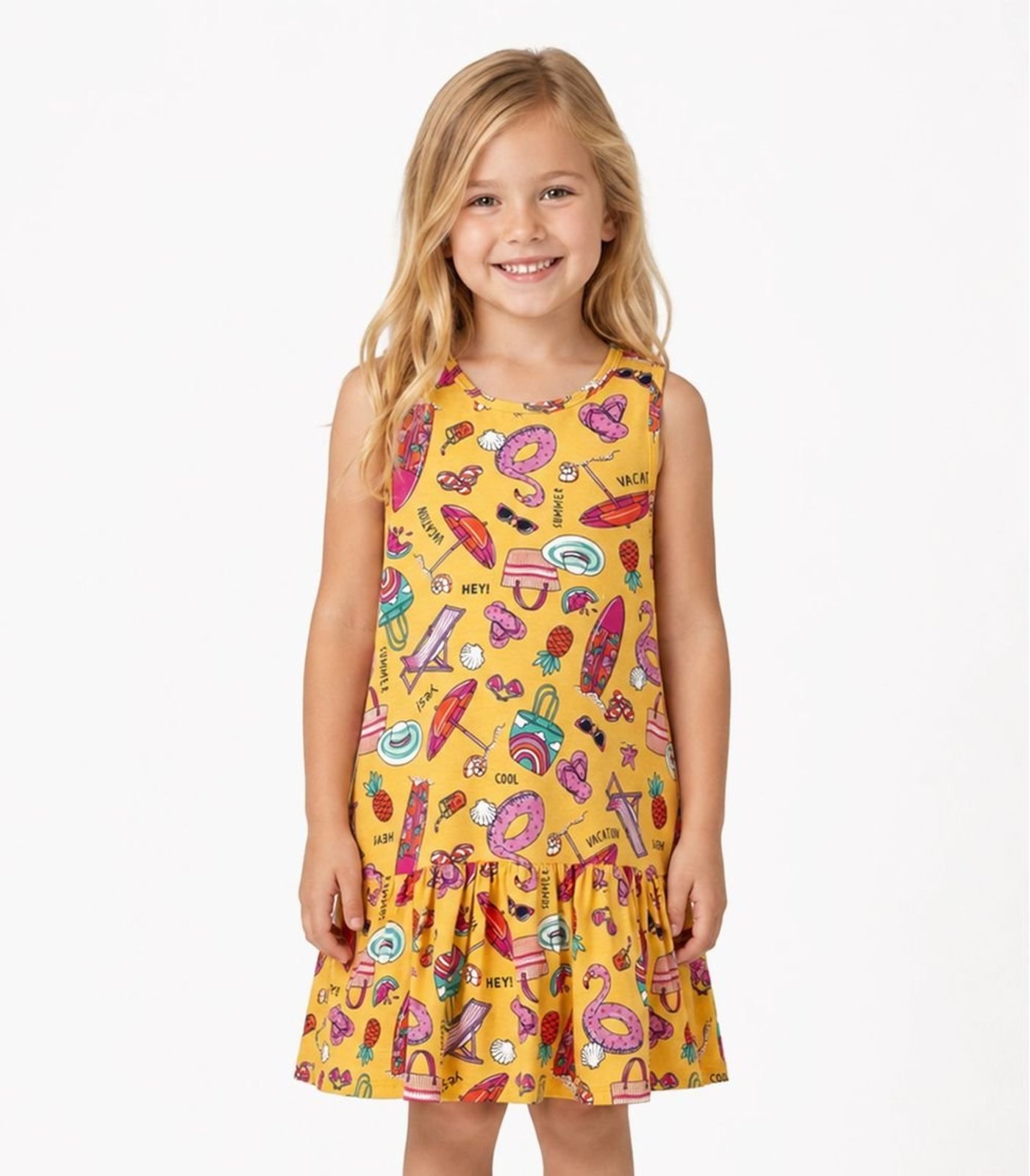 Infantil - Vestido Feminino Select Amarelo