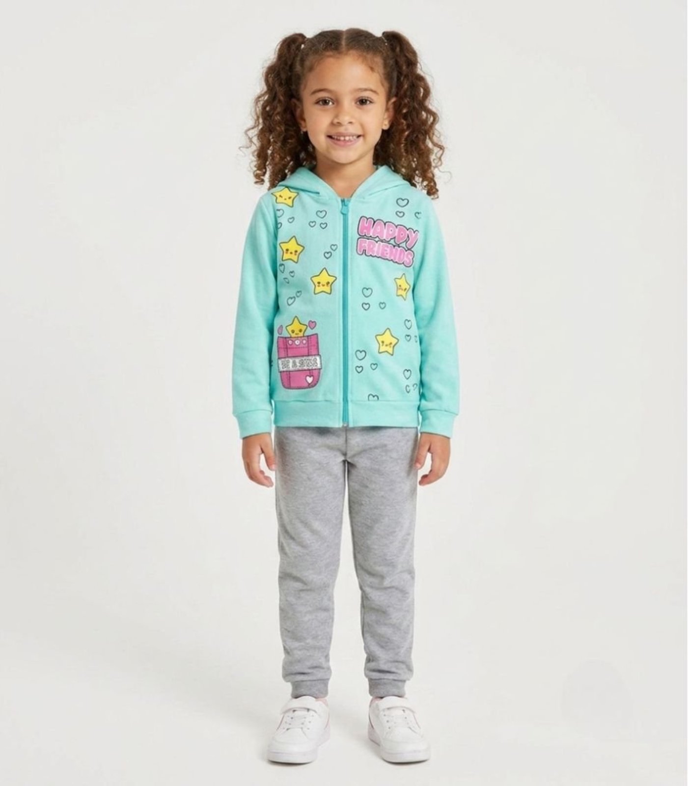 Infantil - Conjunto Moletom Menina Jaqueta E Calça Kappes Verde