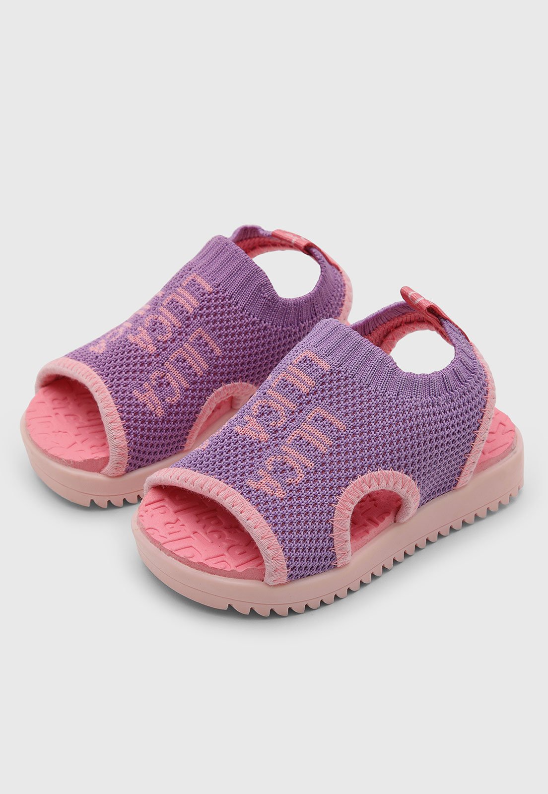Vista 2 Infantil - Sandália Lilica Ripilica Knit Lilás/Rosa lilás rosa Lilica Ripilica lilás rosa