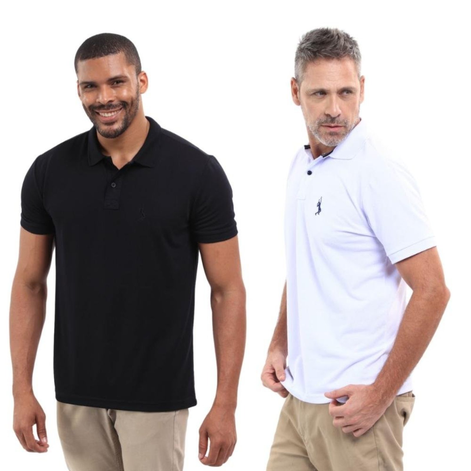 Kit 2 Camisa Polo Tradicinal Moderna Algodão Slim