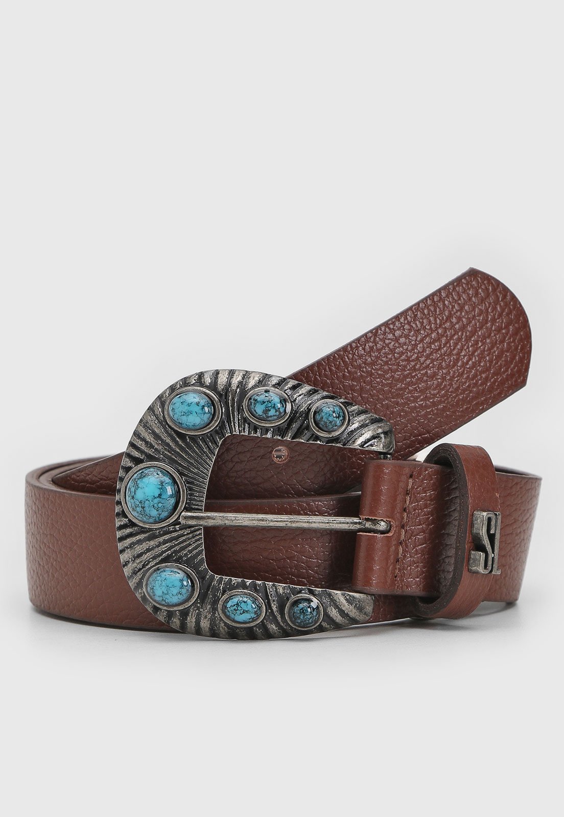 Cinto Feminino Santa Lolla Texturizado Marrom