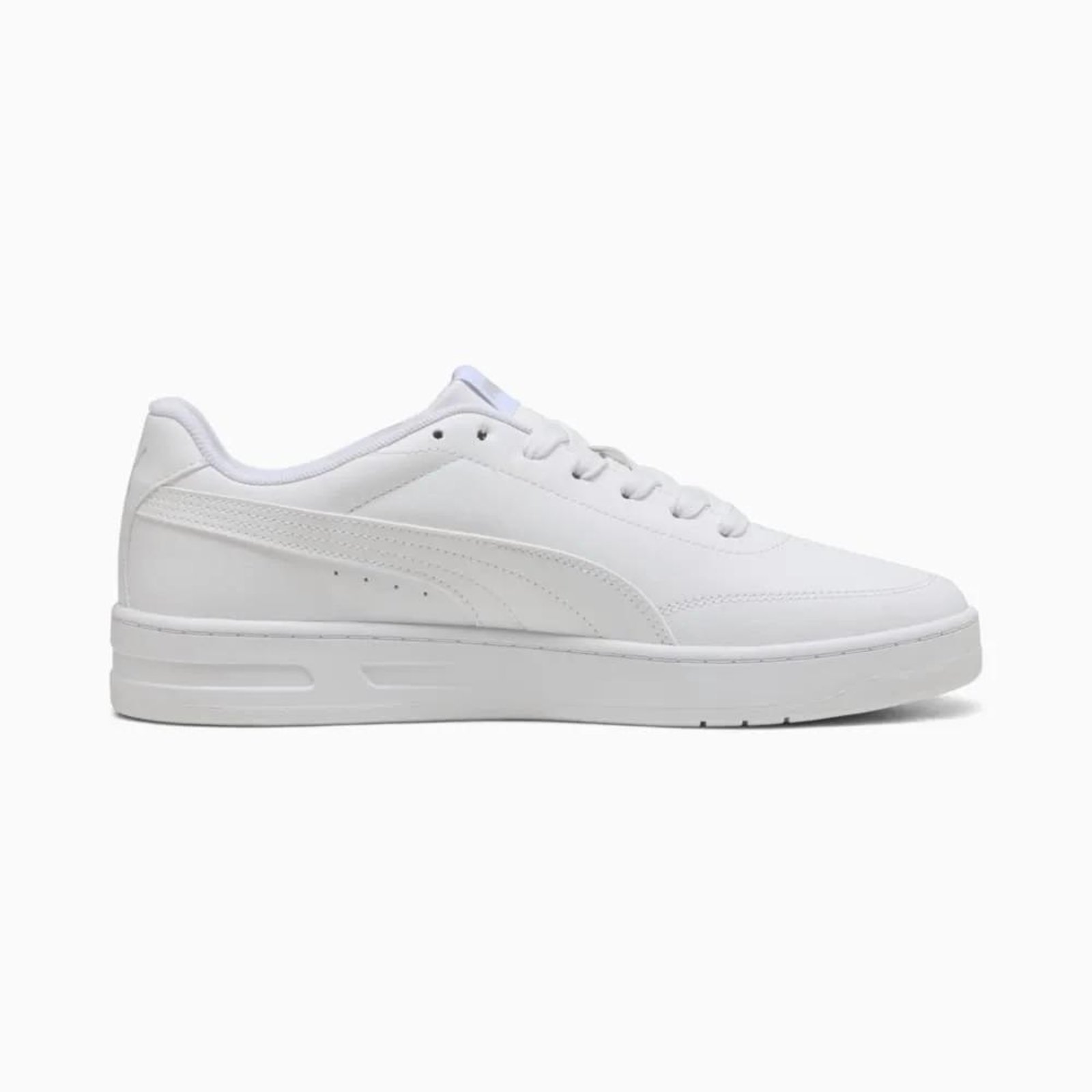 Vista 2 Tênis Puma Court Classic Clean Masculino branco Puma branco