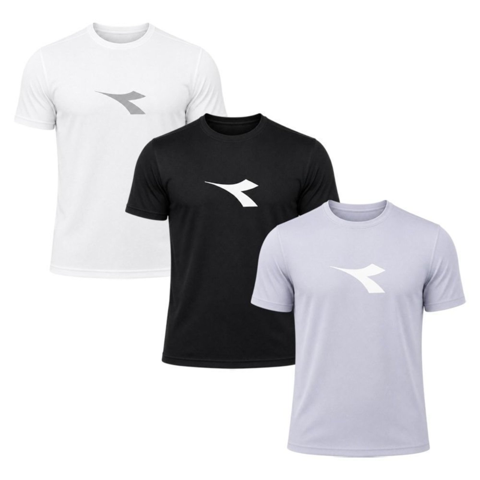 Kit 3 Camisetas Diadora Big Logo Masculino - Branco - Diadora