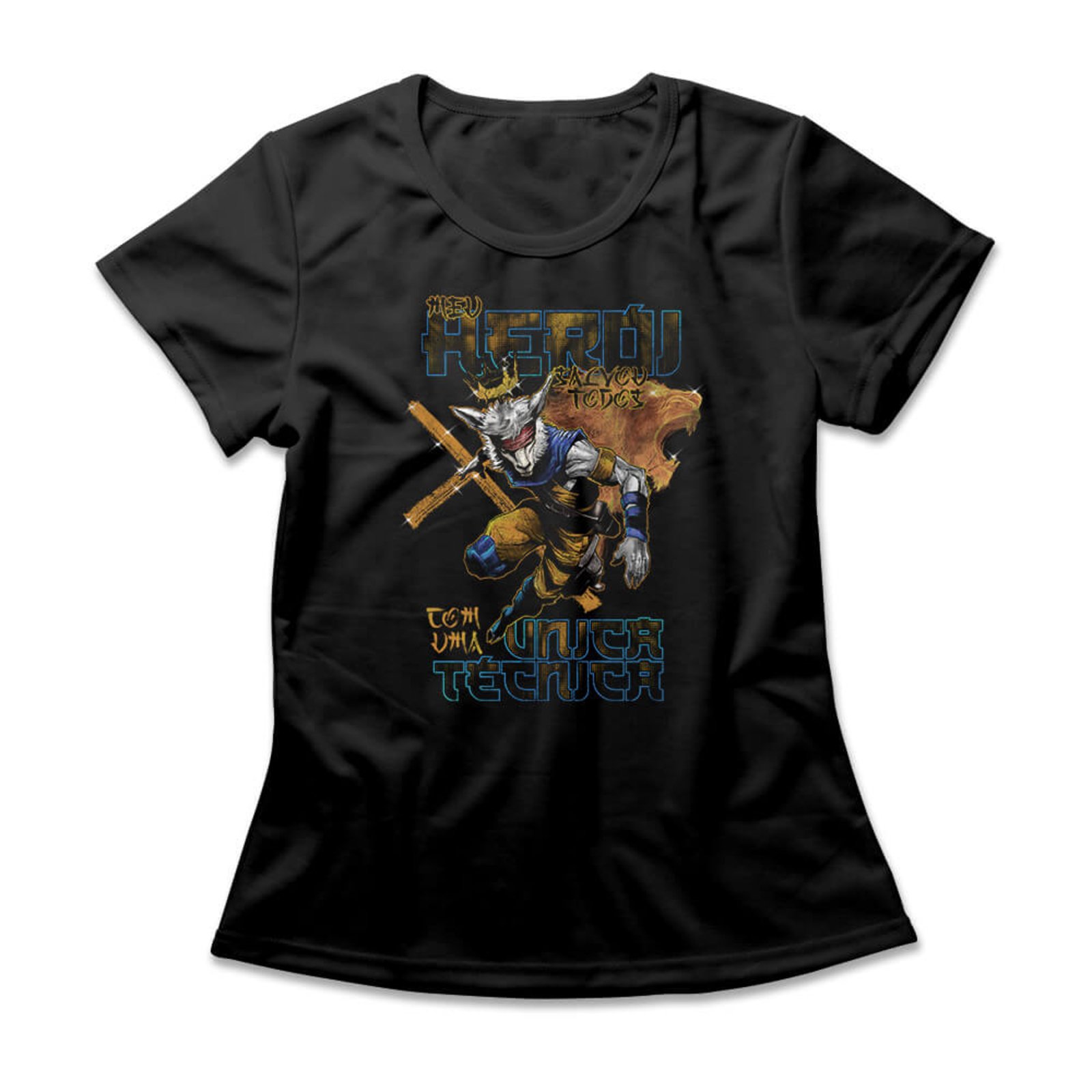Camiseta Feminina Herói Da Fé – Preto – Casual – Studio Geek