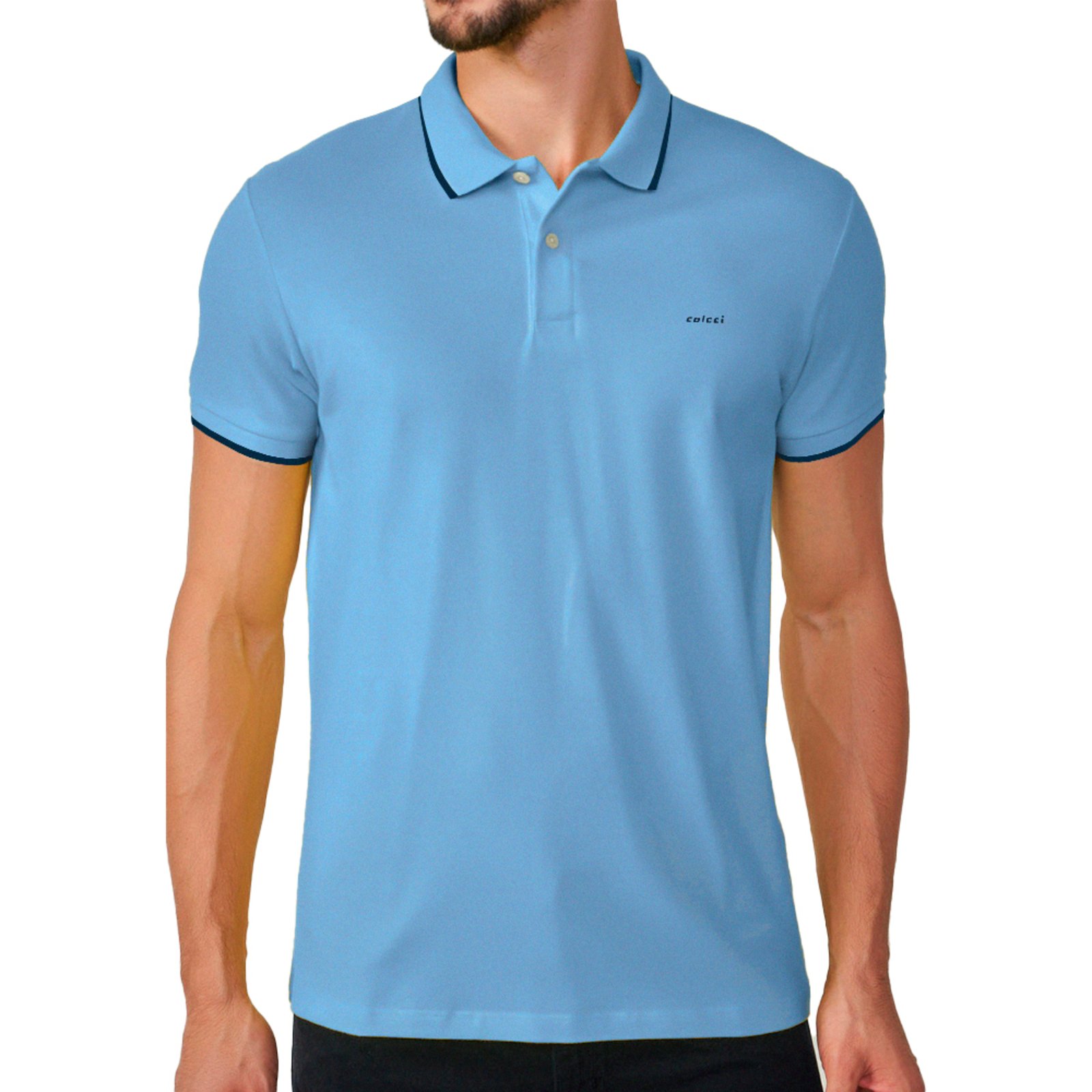 Camisa Polo Colcci Line Pr25 Azul Dusk Masculino