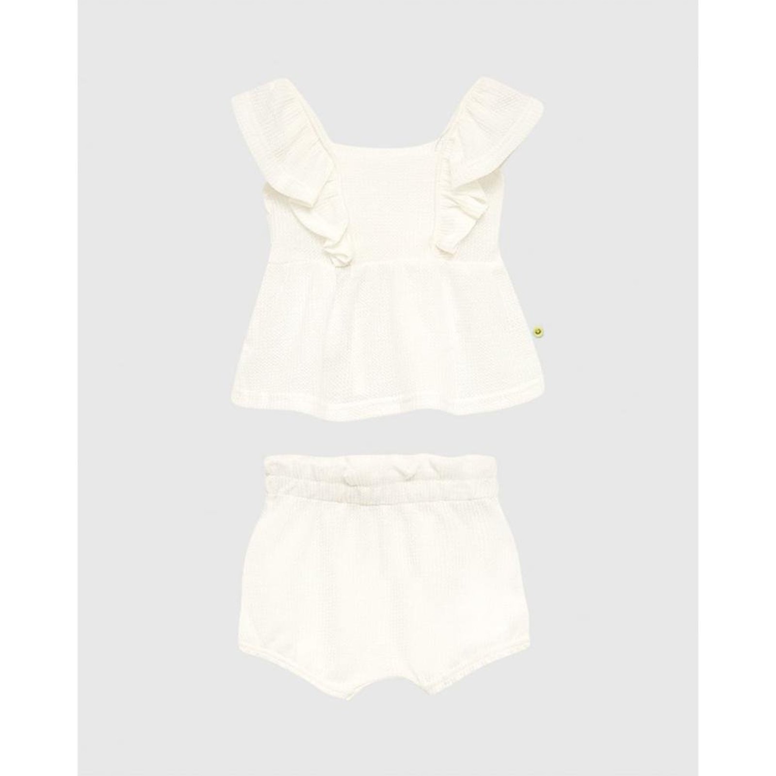 Infantil - Conjunto Menina Blusa Babados E Shorts Em Malha Texturizada Malwee