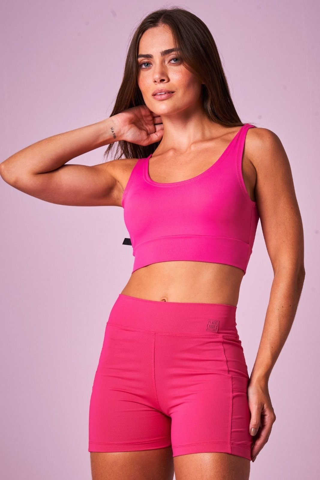 Top Feminino Fashion Fitness Planet Girls Pink