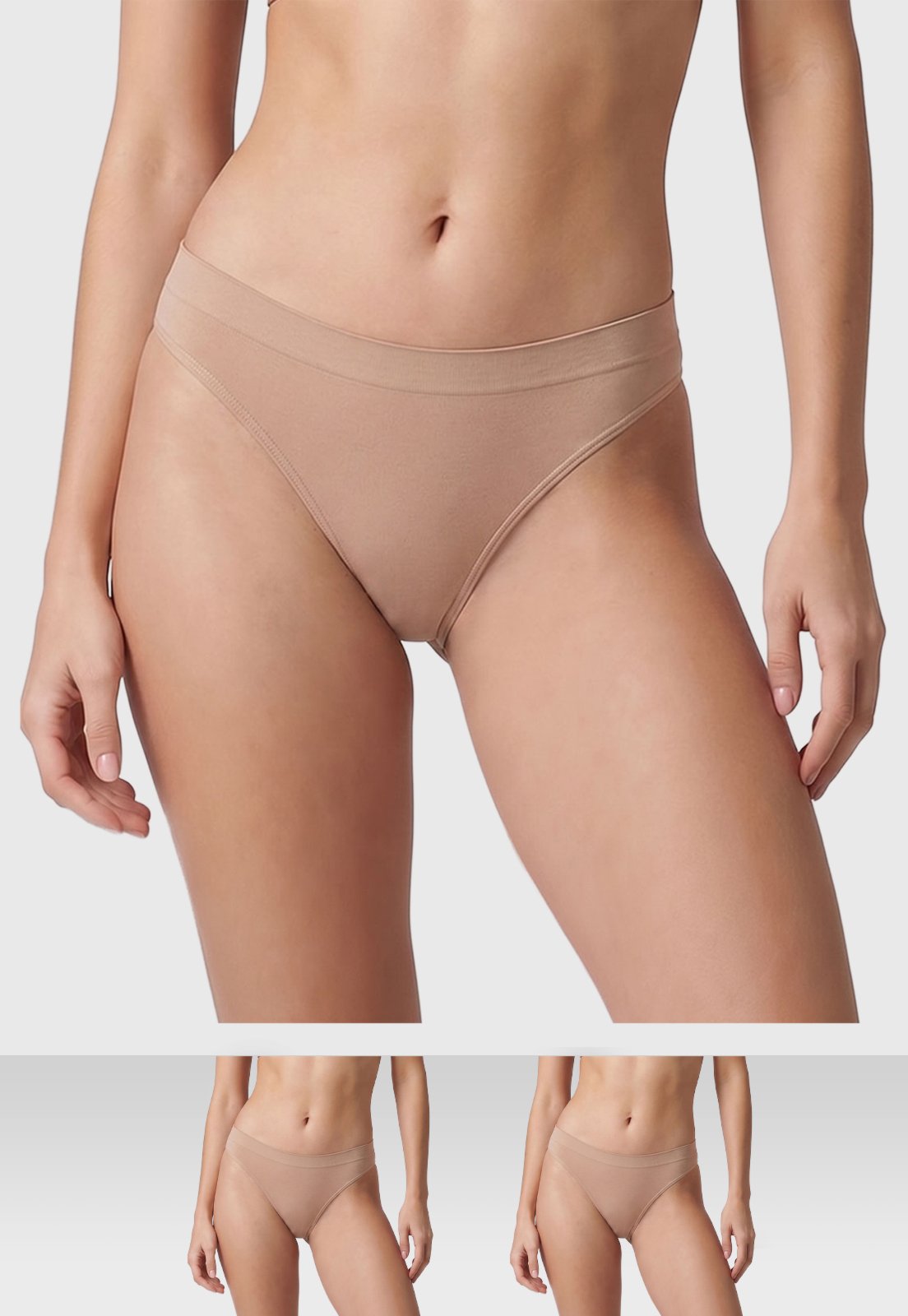 Kit 2 Calcinhas Femininas Trifil Biquíni Glow UP Bege