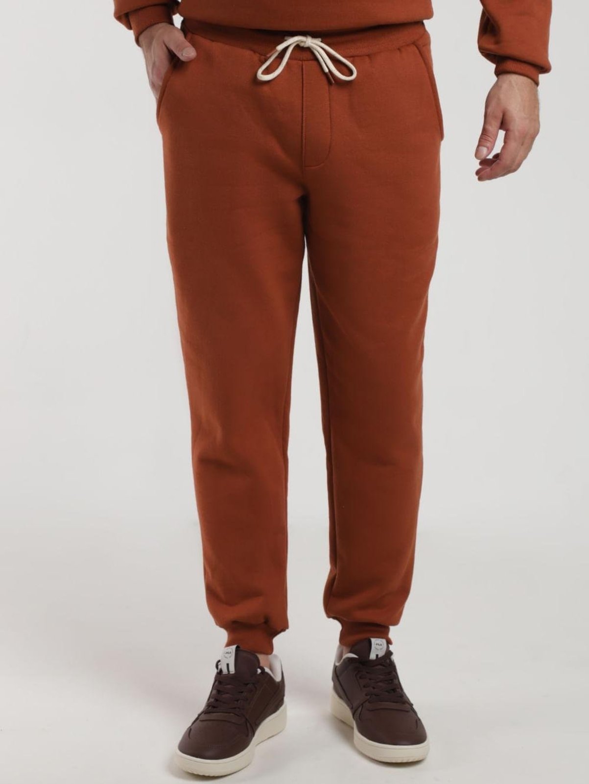 Calça Moletom Jogger Masculina OCRE