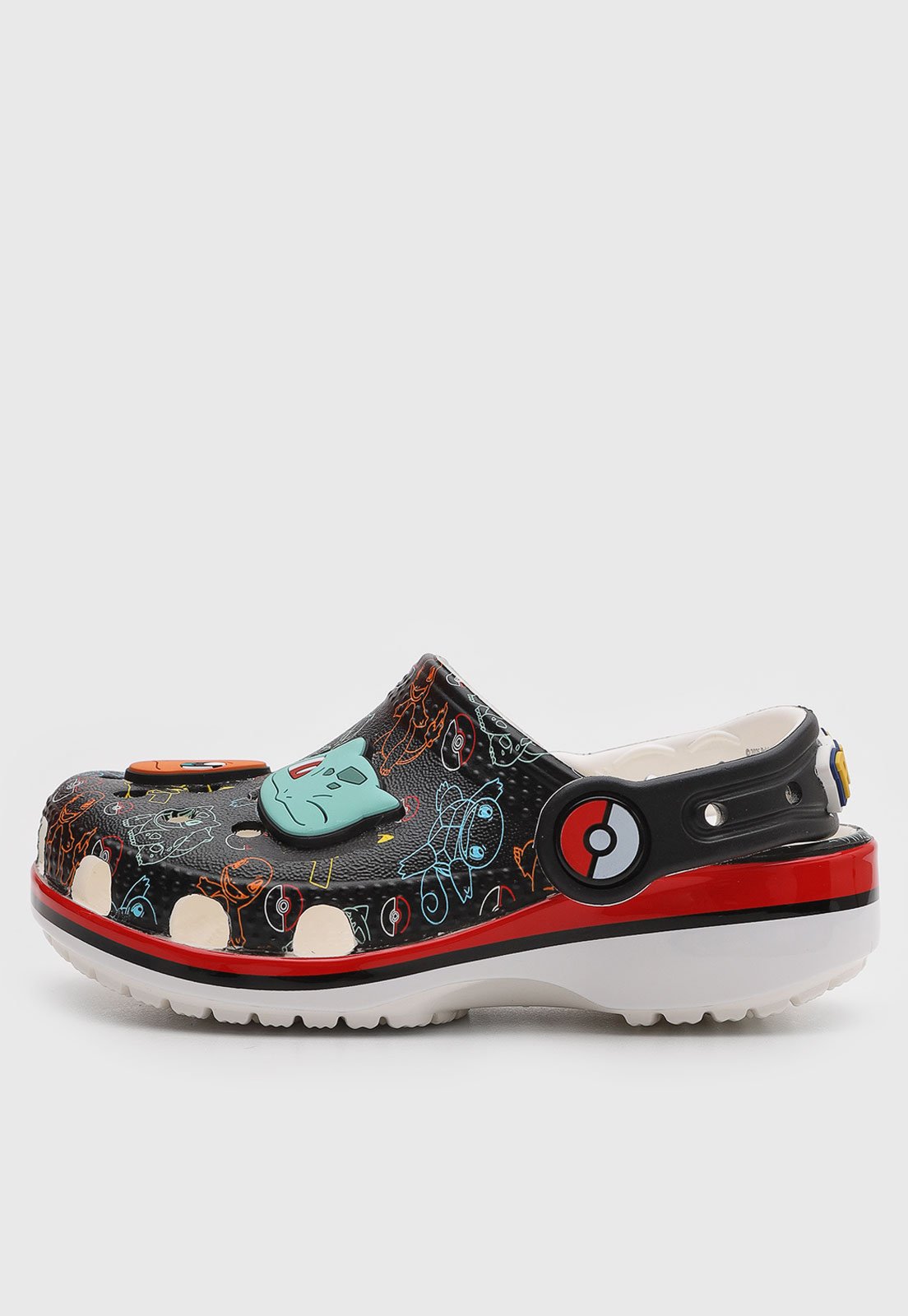 Vista 3 Infantil - Chinelo Crocs Pokemon Print Classic Clog preto Crocs preto