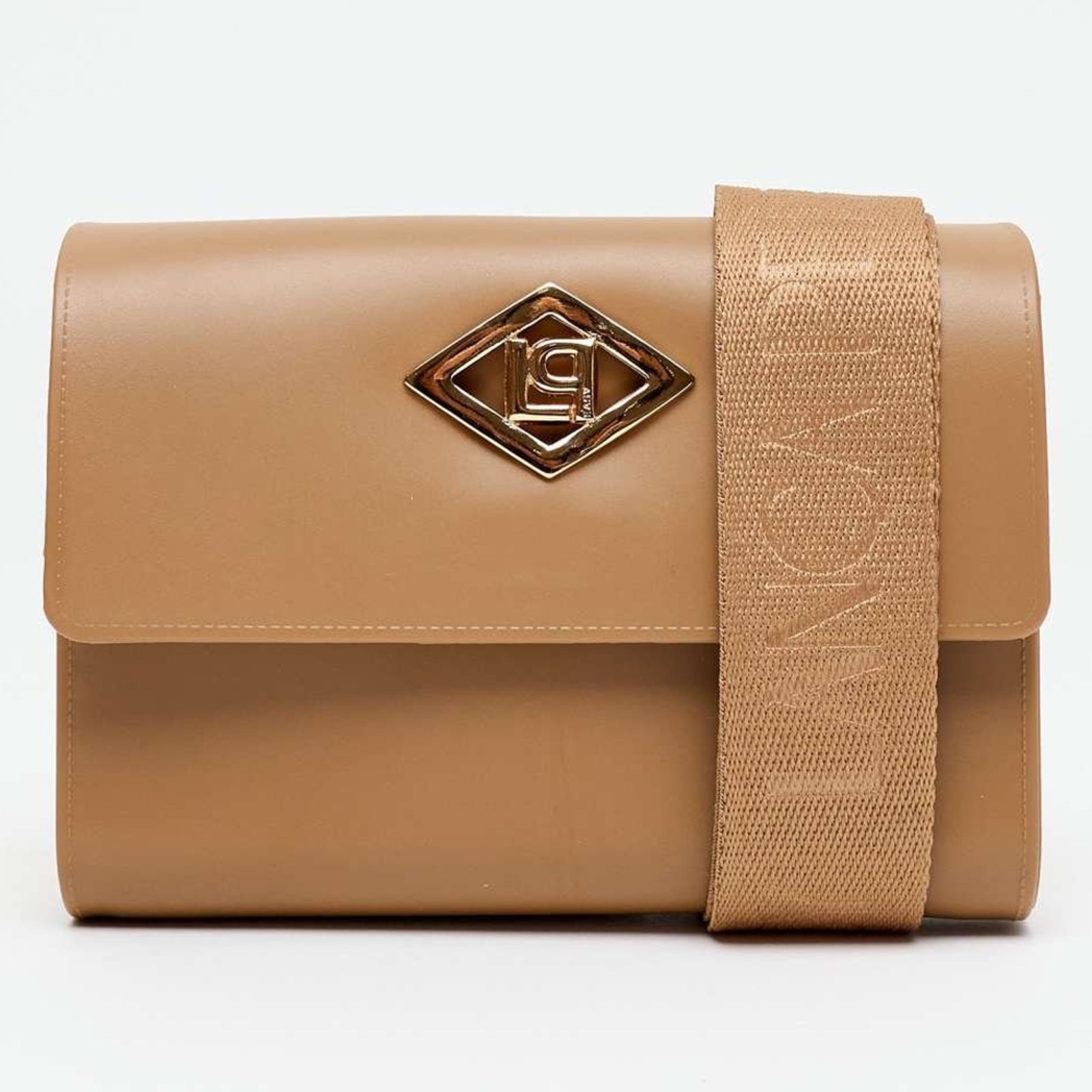 Vista 2 Bolsa Crossbody Easy Lança Perfume Metal Pr26 Feminino bege Easy Lança perfume bege