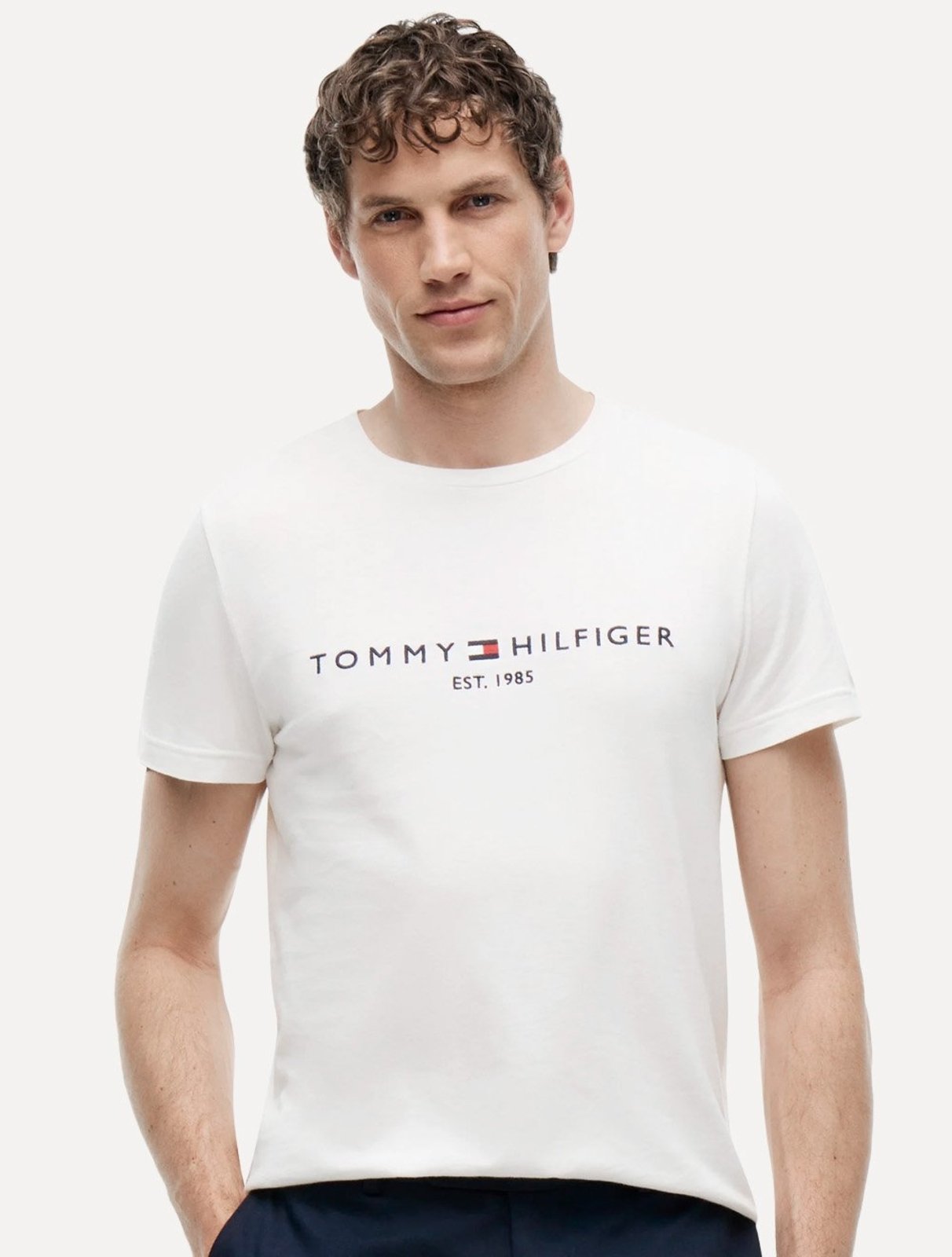 Camiseta Tommy Hilfiger Masculina Core Logo Tee Branco
