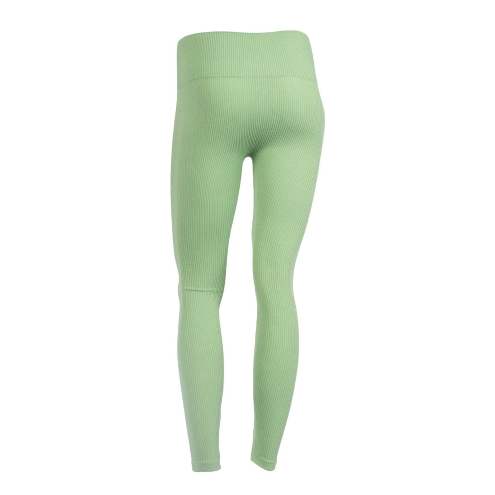 Vista 3 Legging Feminina The Style Box Canelada Sem Costura verde The Style Box verde