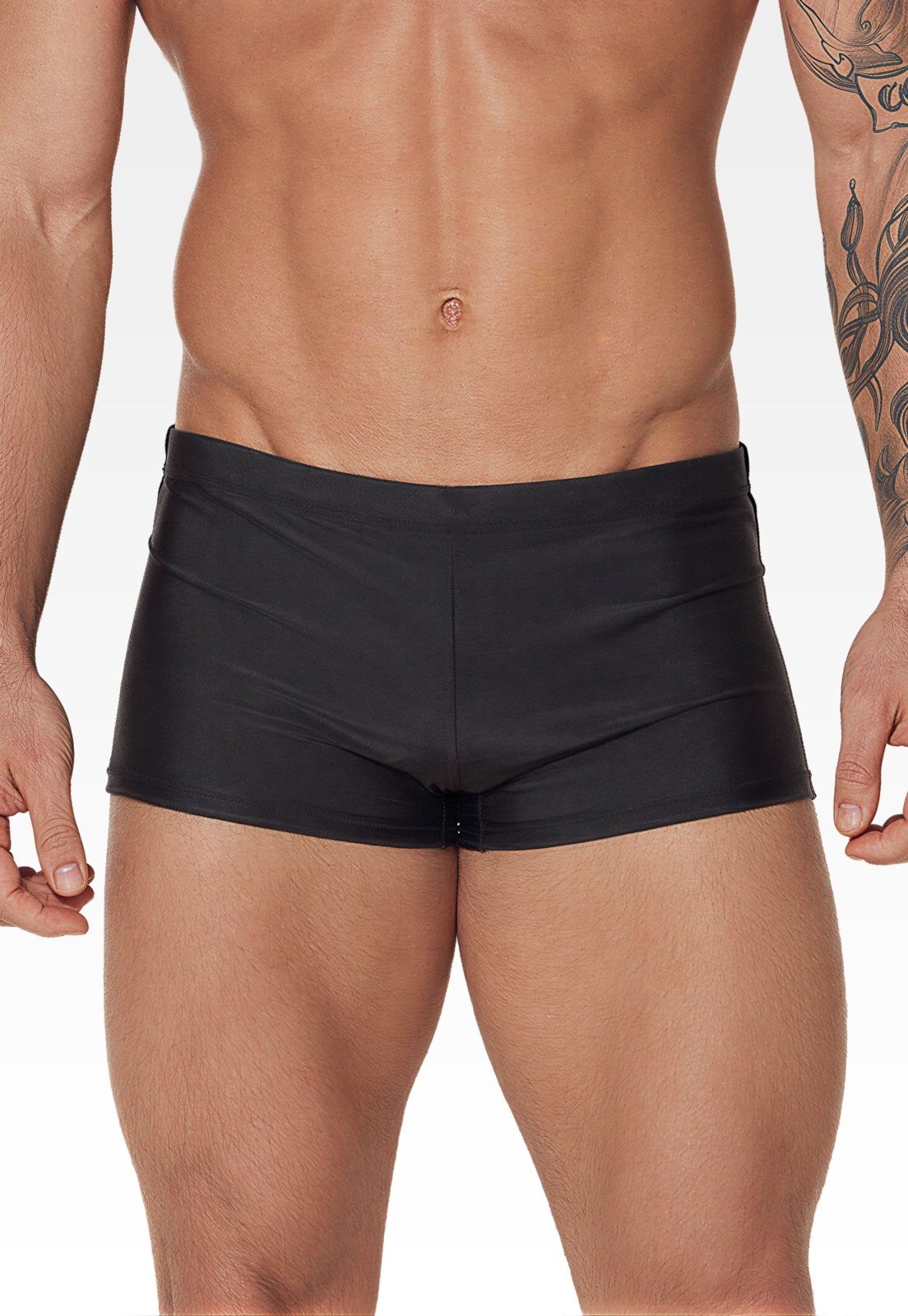 Sunga Boxer Masculina Lisa Preta com Modelagem Anatômica