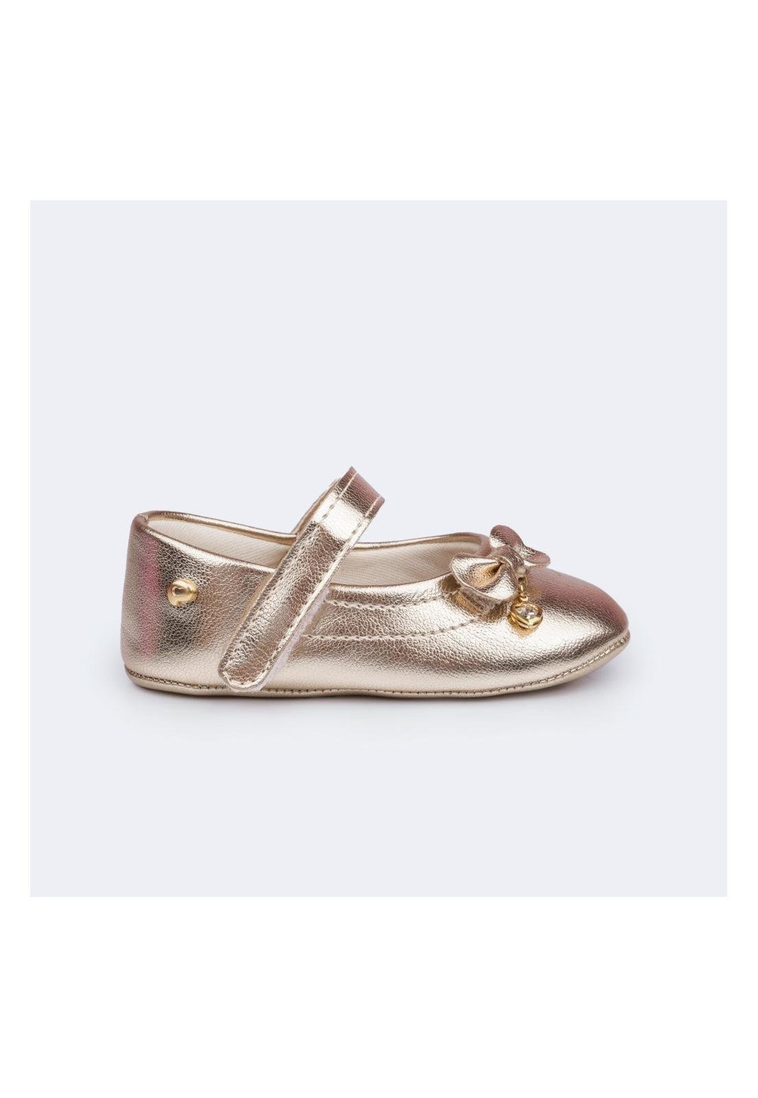 Infantil - Sapato de Pampili Nina Mini Laço Dourado 13 Dourado