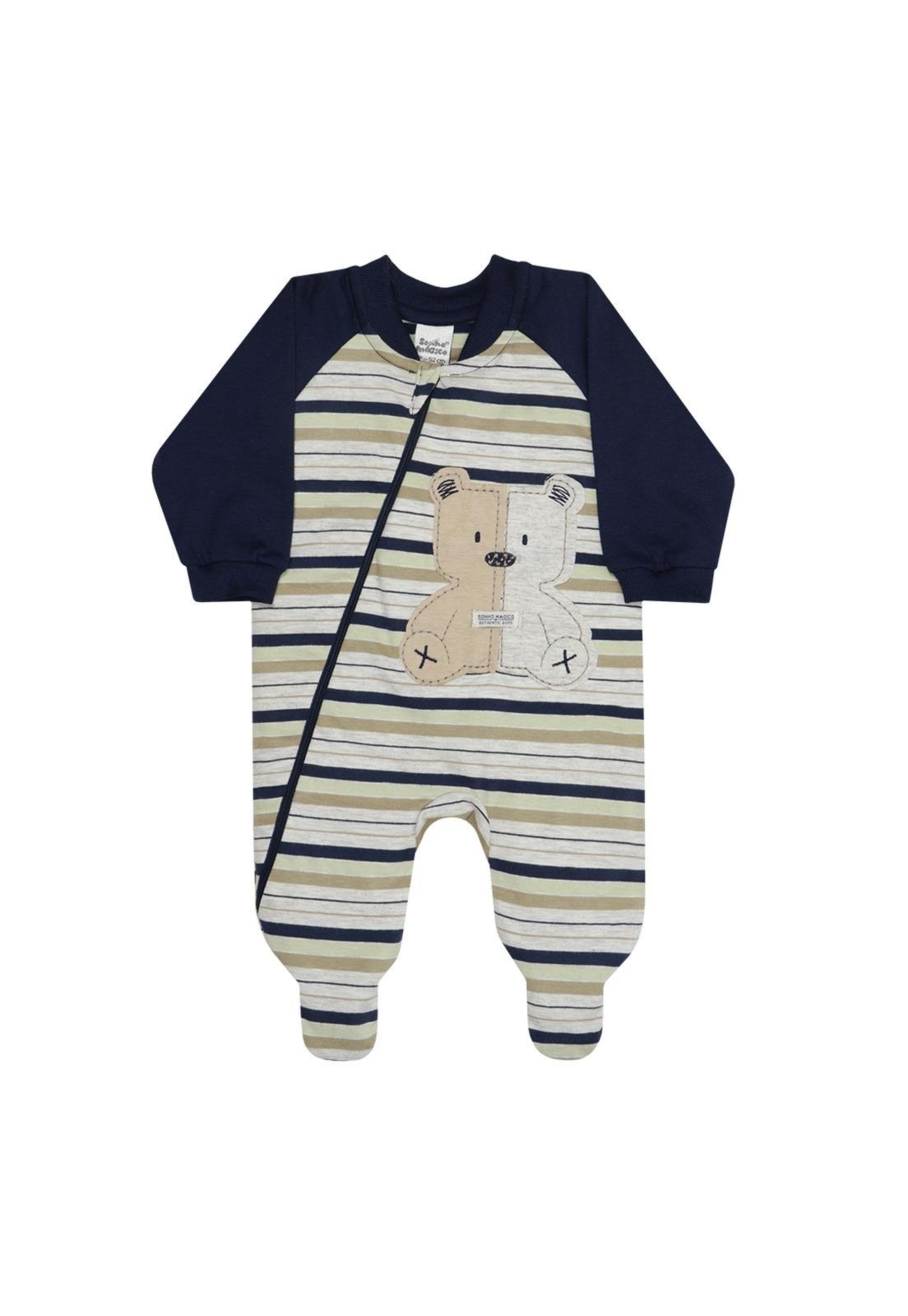 Infantil - Macacão Longo Listrado Menino Sonho Mágico P Unico