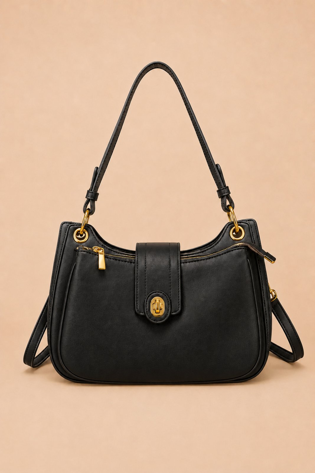Bolsa Média Transversal D Bell Outlet Fashion Chery Preto