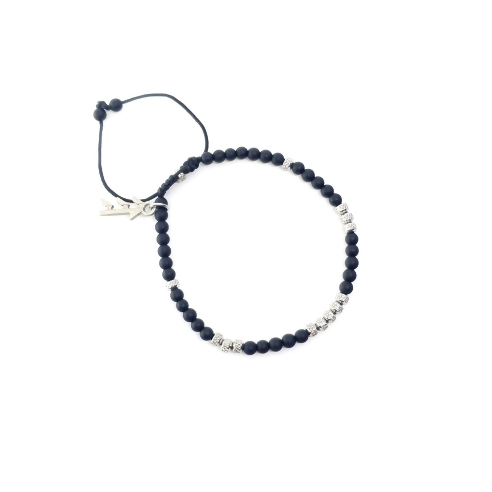 Pulseira Empóriotop de Pedras Jasper Black Prata