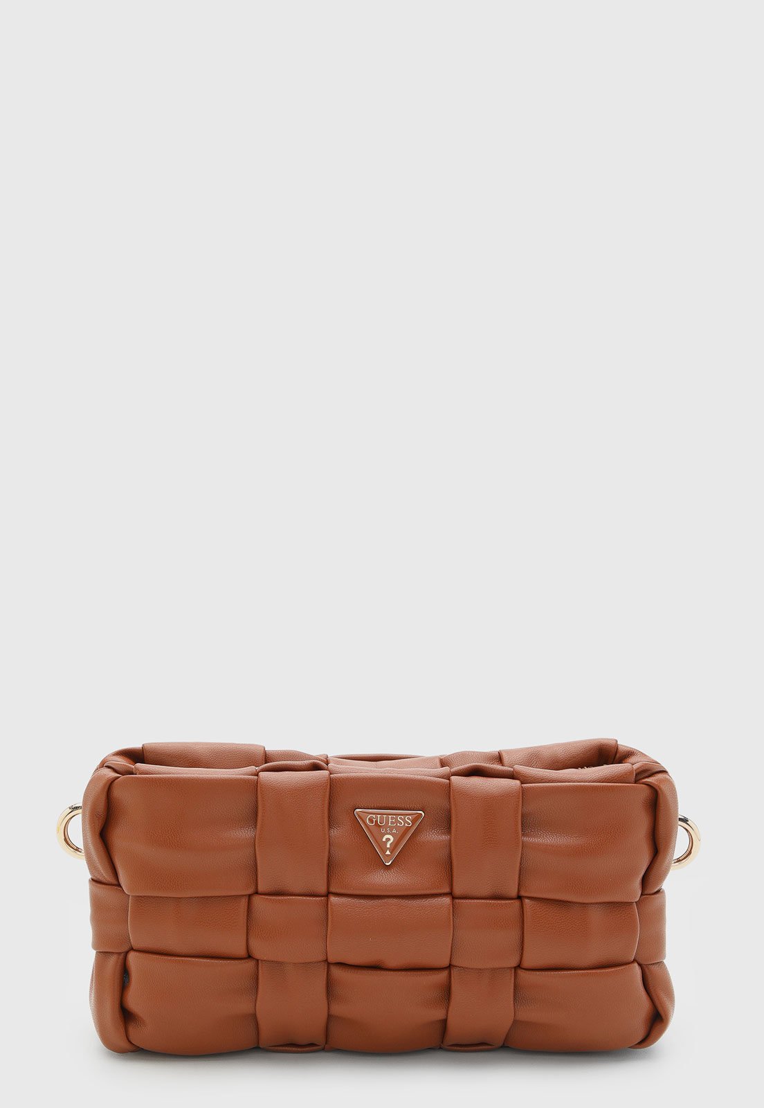 Vista 2 Bolsa Média Feminina Guess Matelassê caramelo caramelo