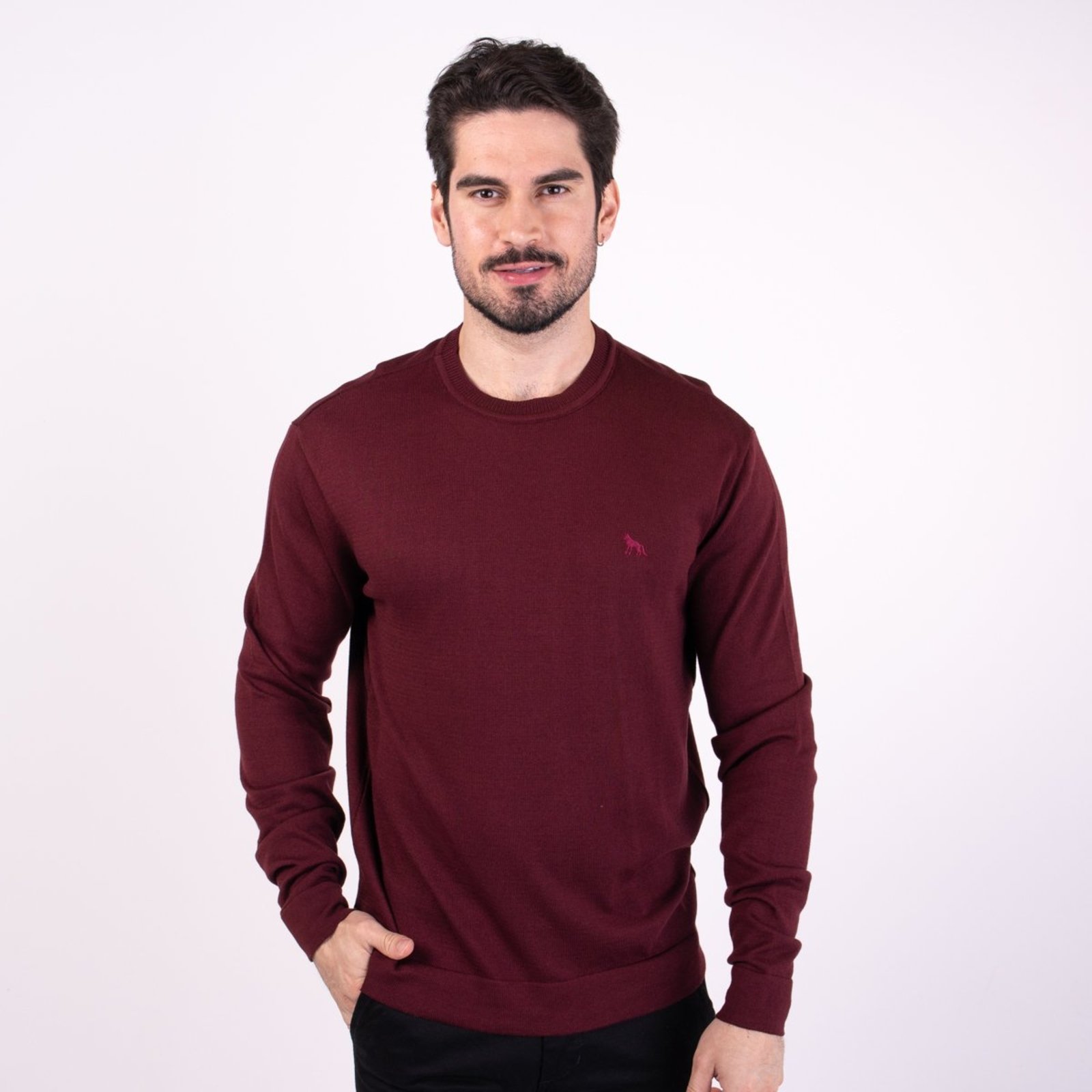Suéter AcostamentoTricot Bordo