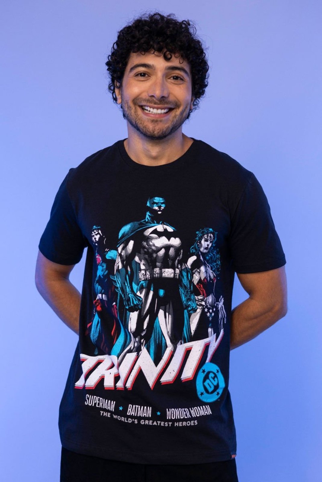 Camiseta DC Comics Trindade Batman Superman Mulher-Maravilha