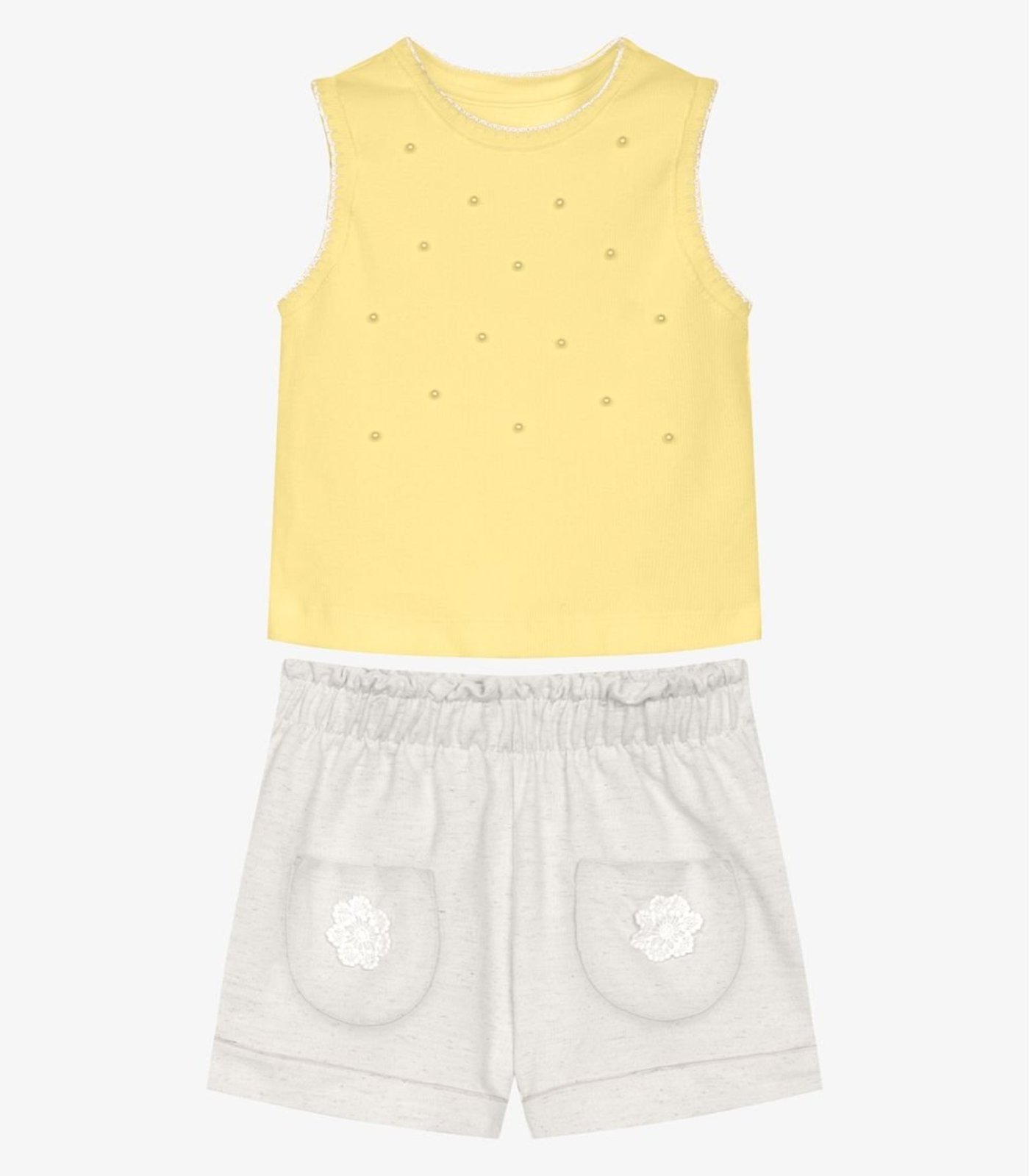 Infantil - Conjunto Regata Com Shorts Trick Nick Amarelo