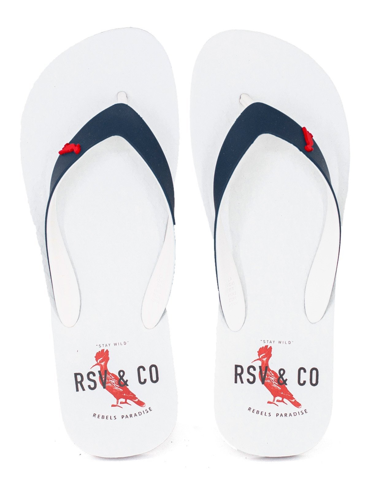 Chinelo Masculino Reserva RSV Go Red Bird Borracha Confortável Branco Dou