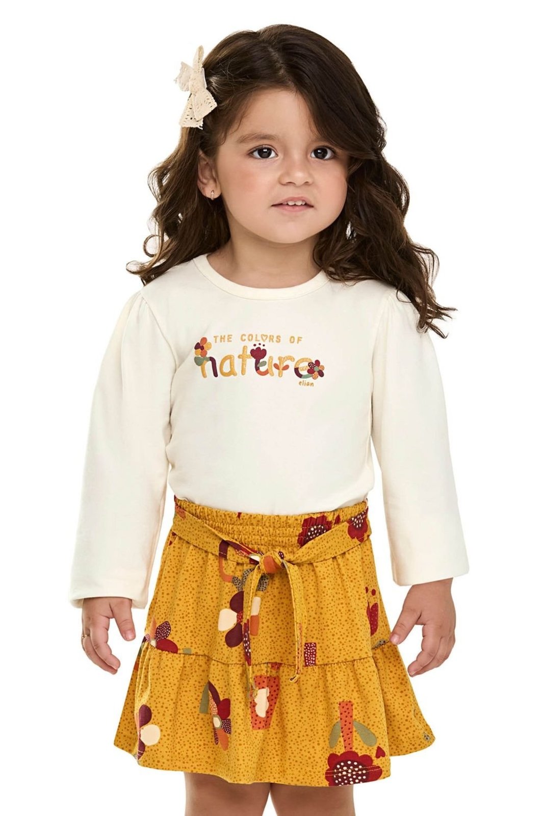Infantil - Conjunto Menina Glitter Nature Elian Bege