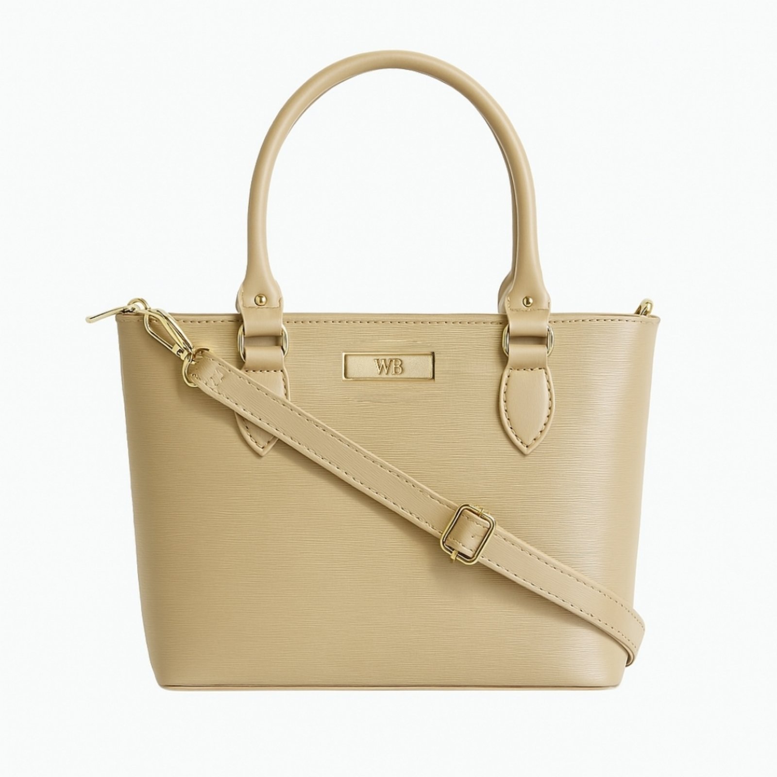 Bolsa Feminina Willibags Elegante Com Divisórias E Alça Transversal – Nude