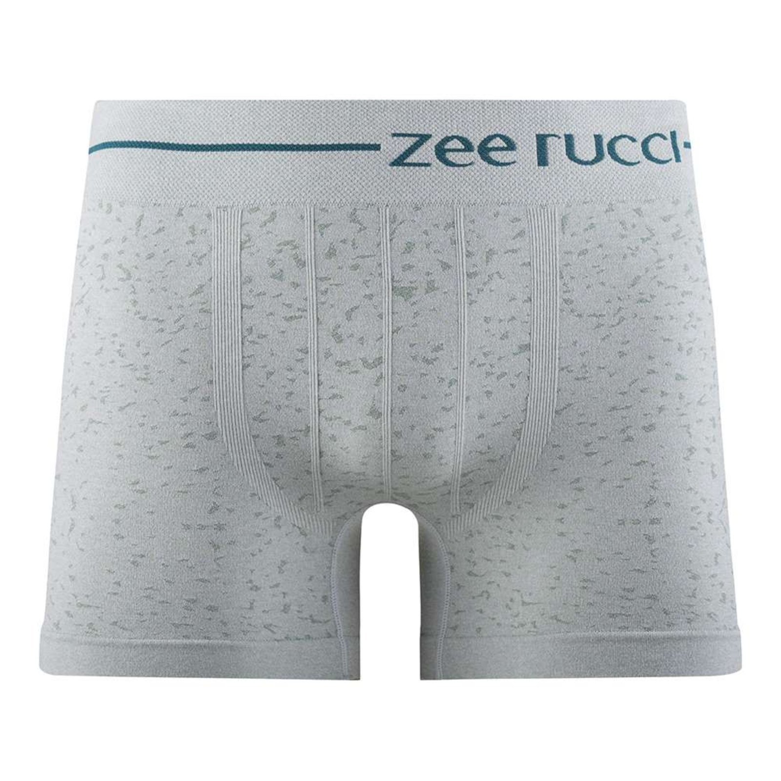 Cueca Boxer Mescla sem Costura Jacquard Pontilhados Verde Grigio