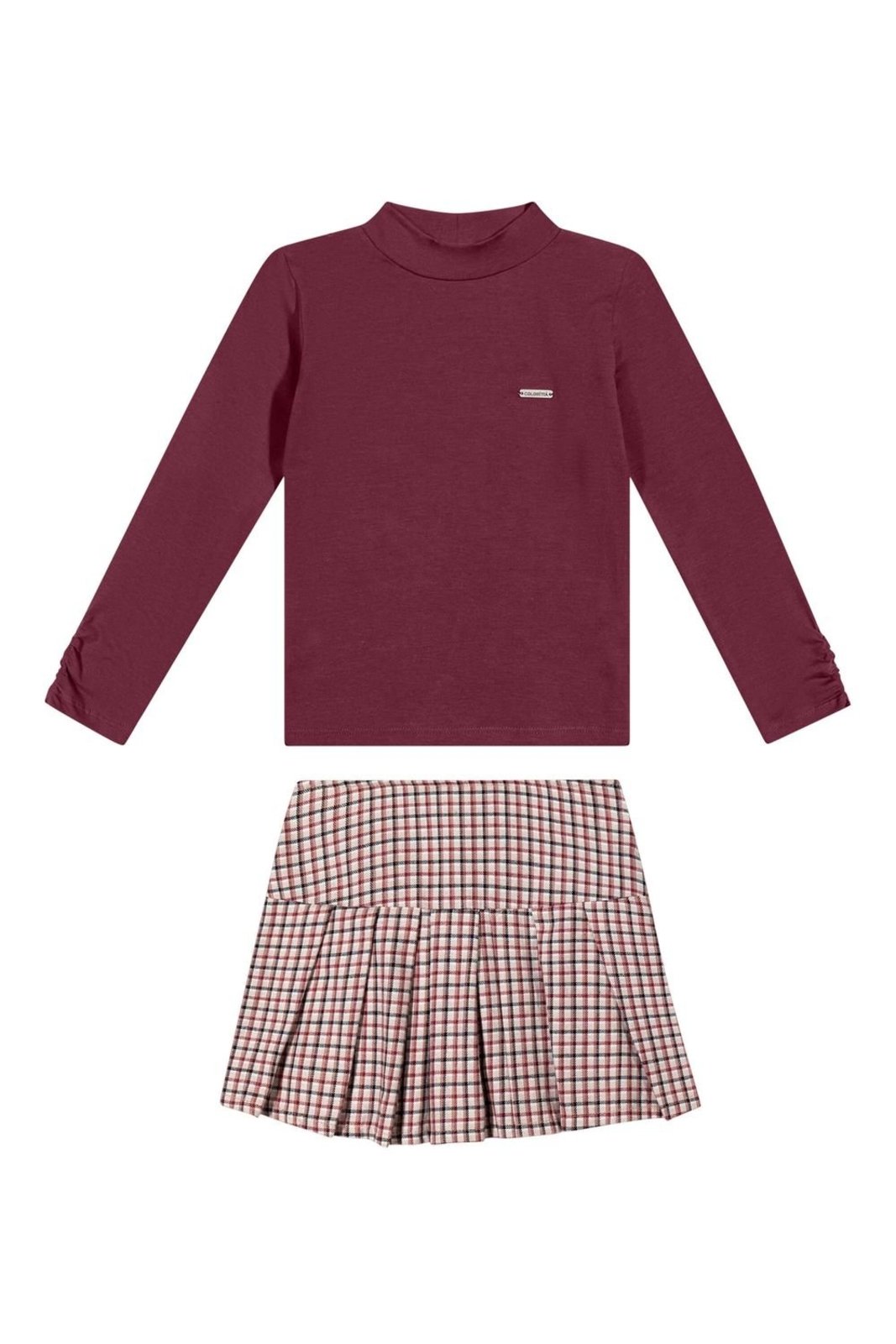 Infantil - Conjunto Menina Flanela Colorittá Bordô