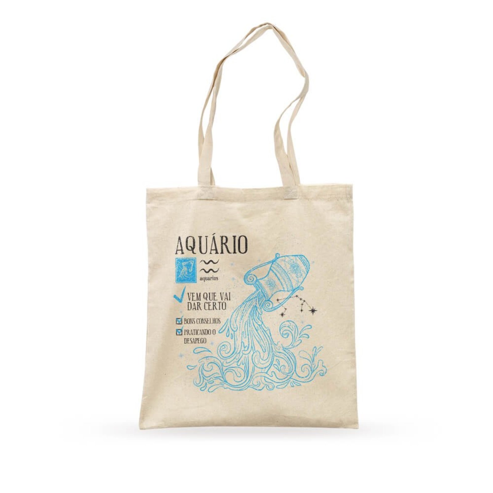 Ecobag Signo Aquário - Bege - Casual - Studio Geek