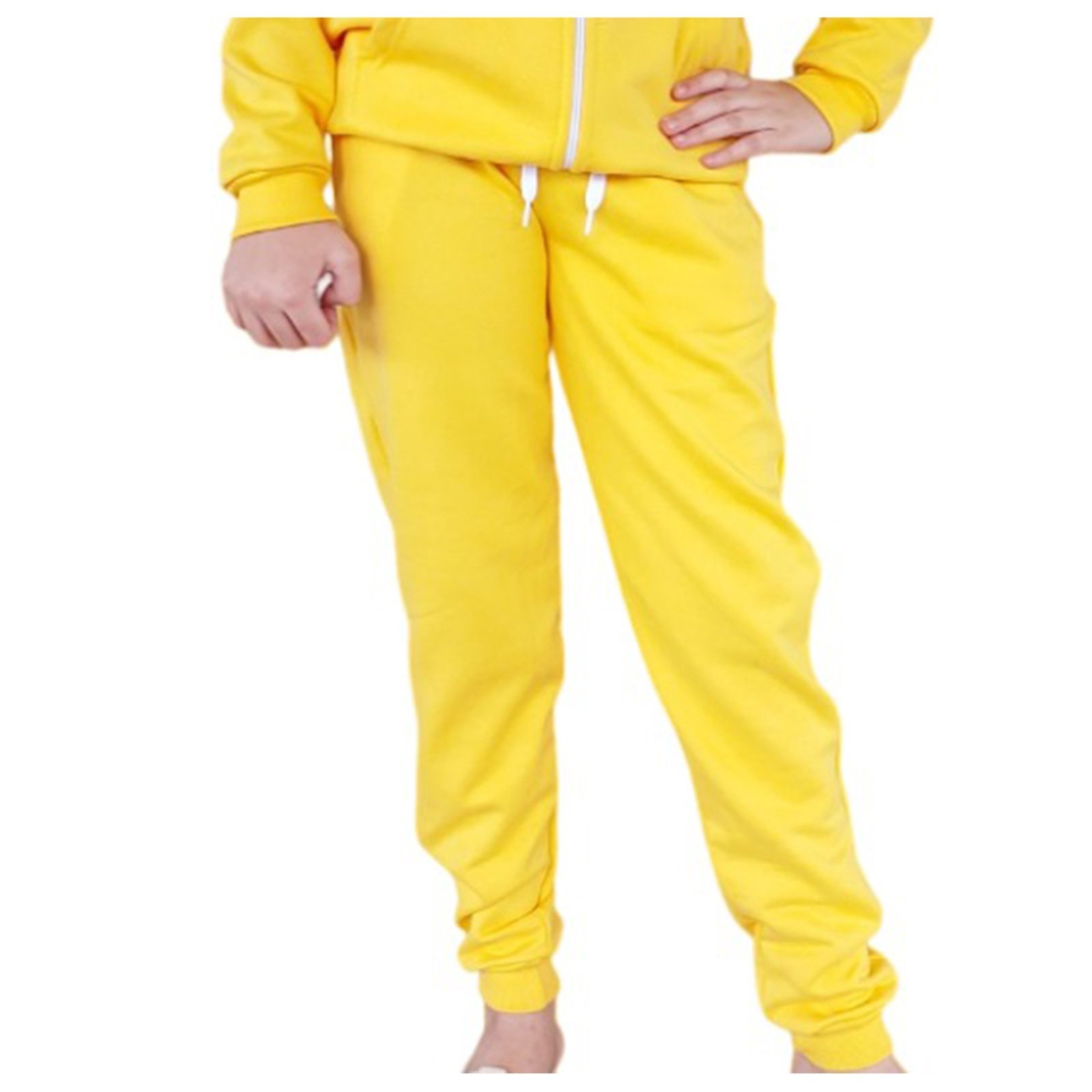 Infantil - Calça Estilo Jogger Moletom Juvenil Amarelo Aliarthe