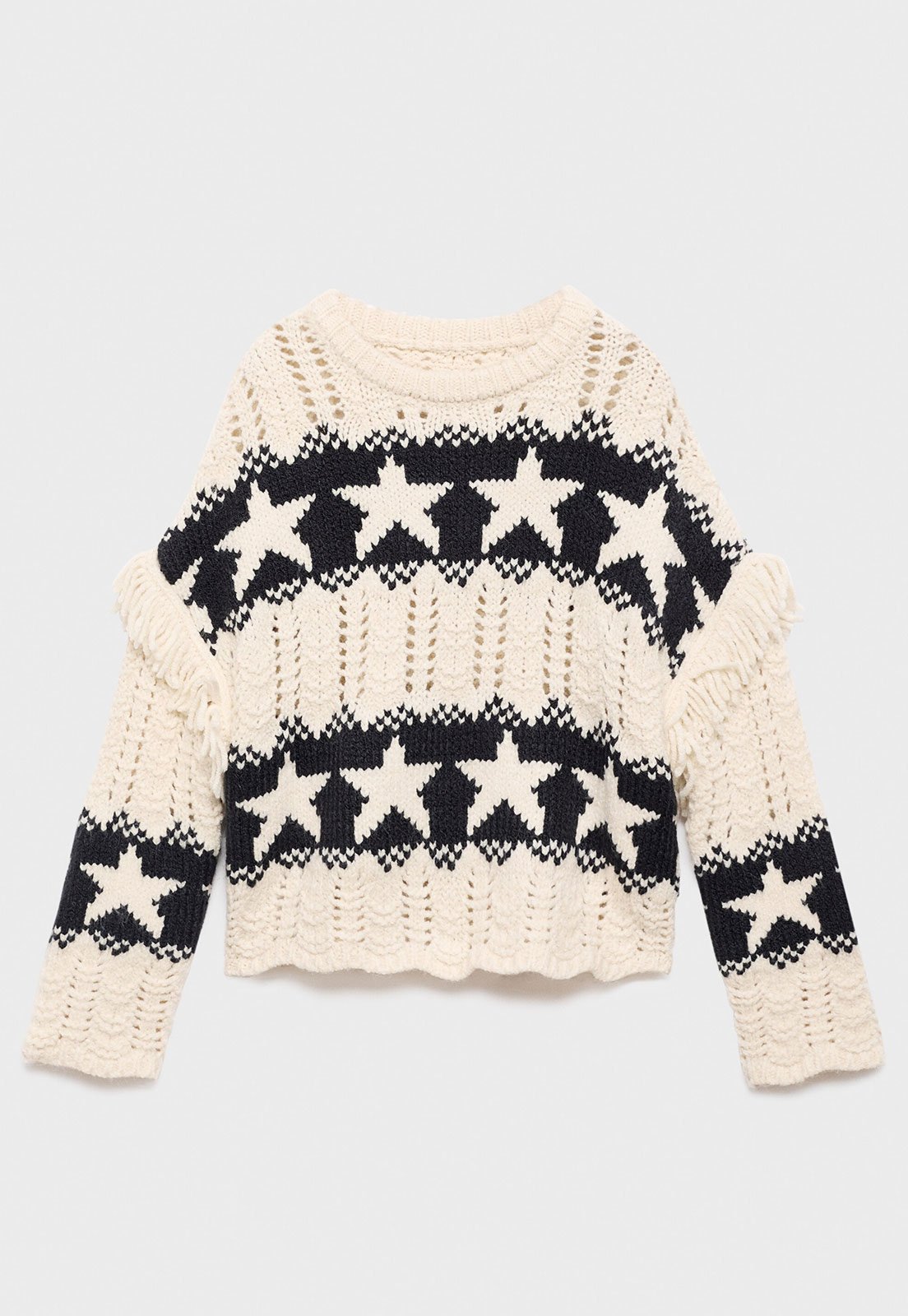 Infantil - Suéter MANGO Estrelas Off White