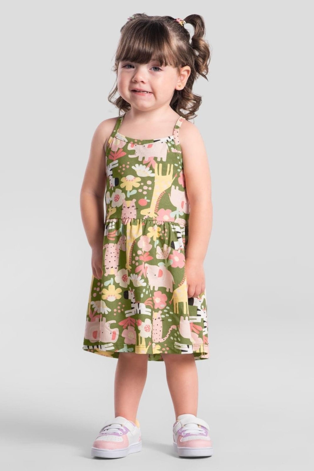 Infantil - Vestido menina em malha Brandil