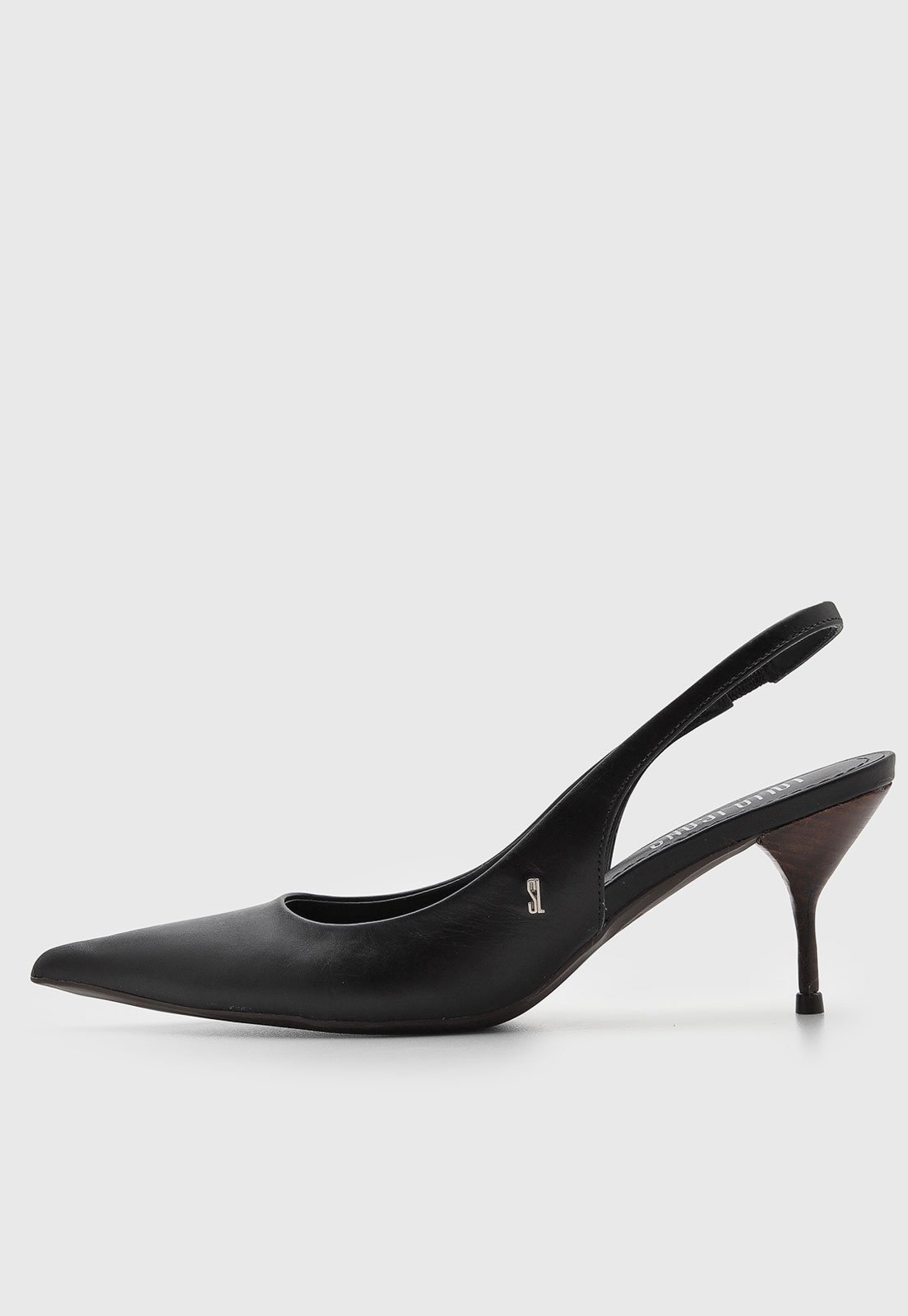 Scarpin Feminino Santa Lolla Slingback Bico Fino Preto