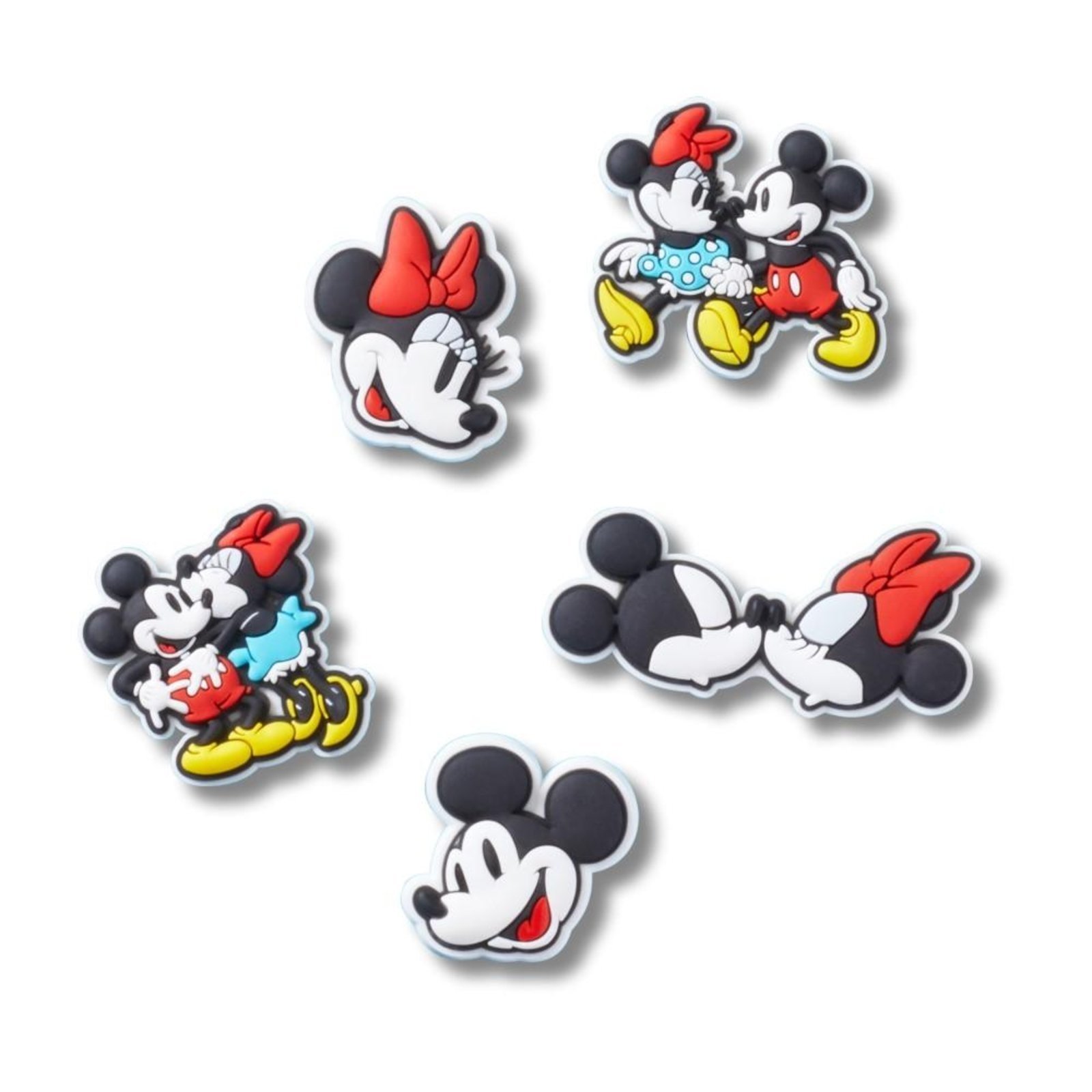 Vista 2 Infantil - Jibbitz™ Mickey e Minnie Fofos Pack Com 5 Peças Crocs branco
