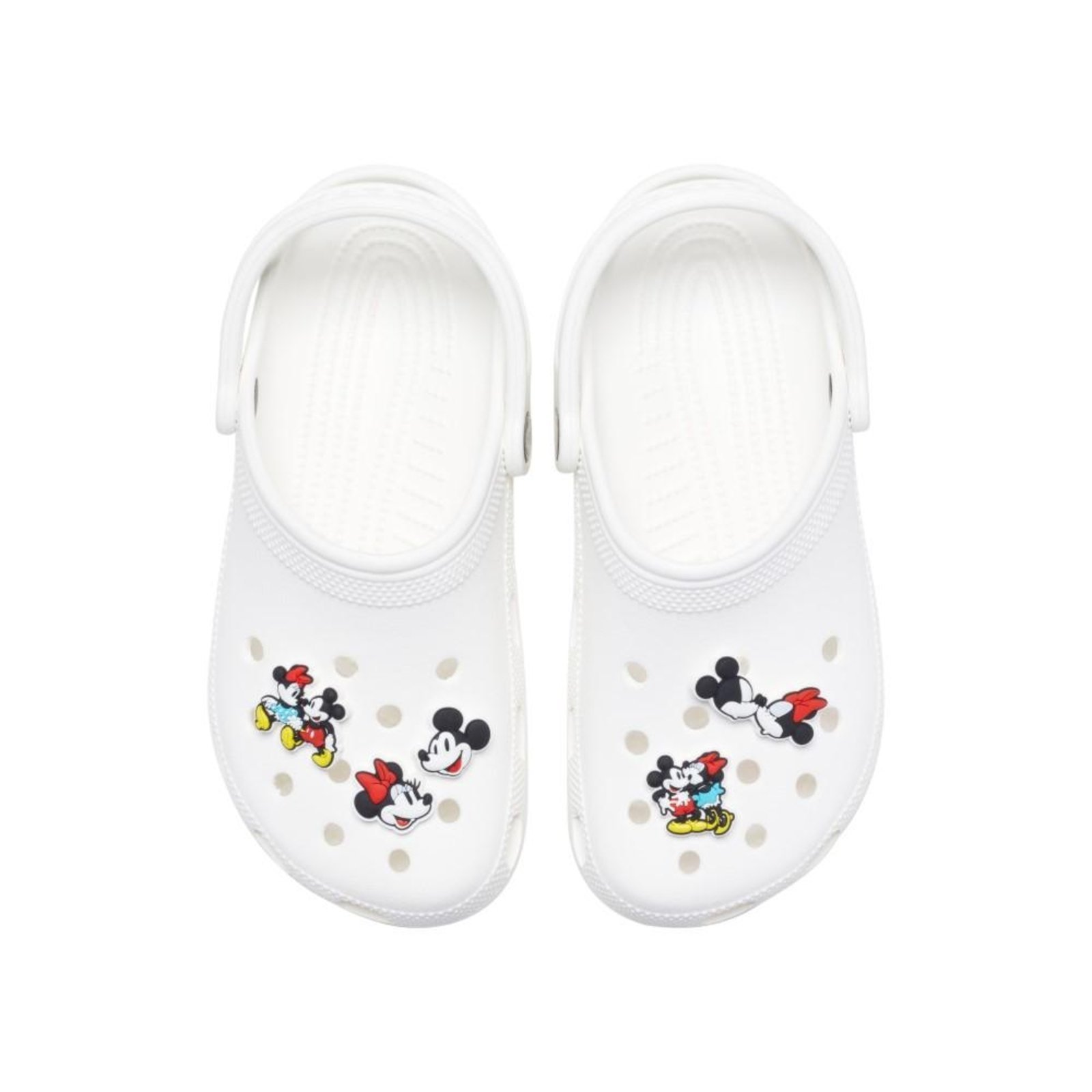Vista 3 Infantil - Jibbitz™ Mickey e Minnie Fofos Pack Com 5 Peças Crocs branco