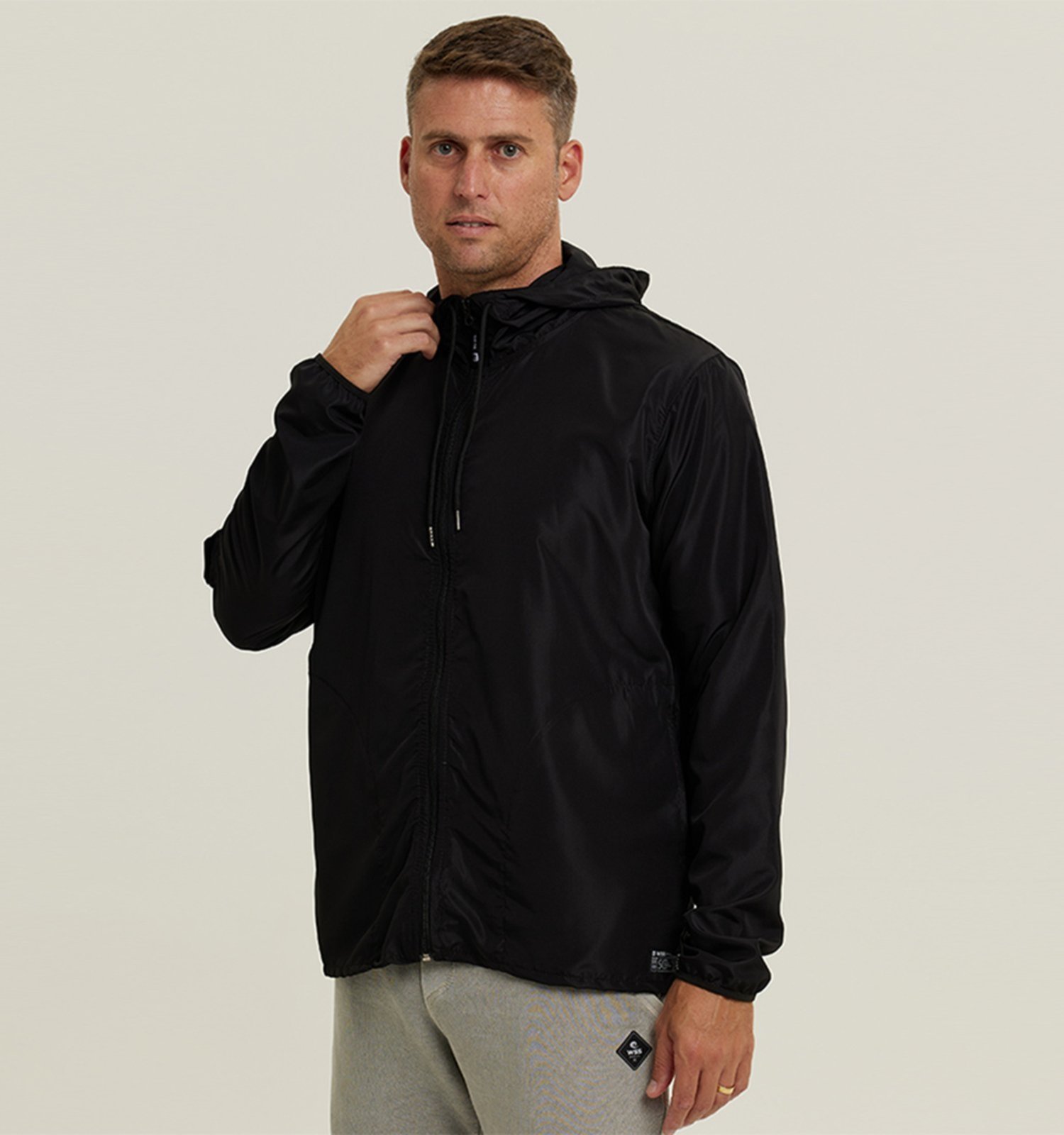 Jaqueta Corta Vento Masculino Impermeável Preto WSS Basic
