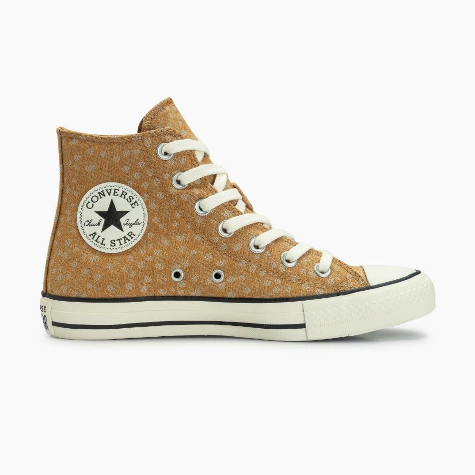 Tênis Chuck Taylor All Star Jacquard Deer Cano Alto Bege